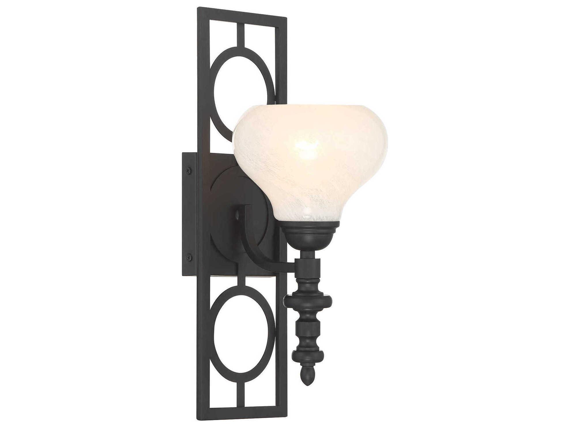 Savoy House Allston 1-Light Matte Black Wall Sconce