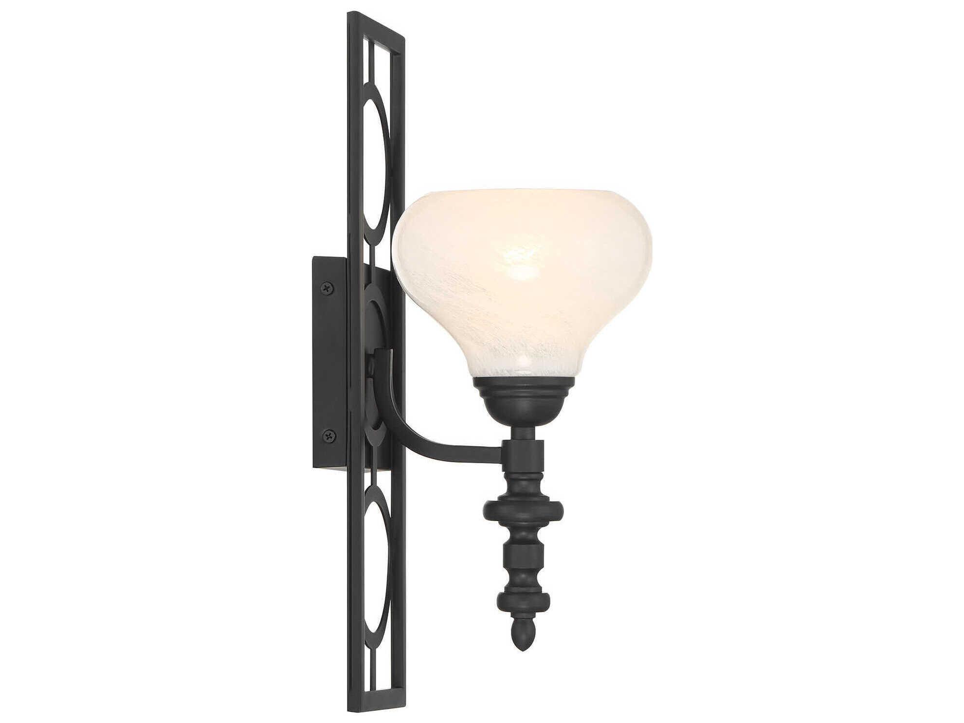 Savoy House Allston 1-Light Matte Black Wall Sconce