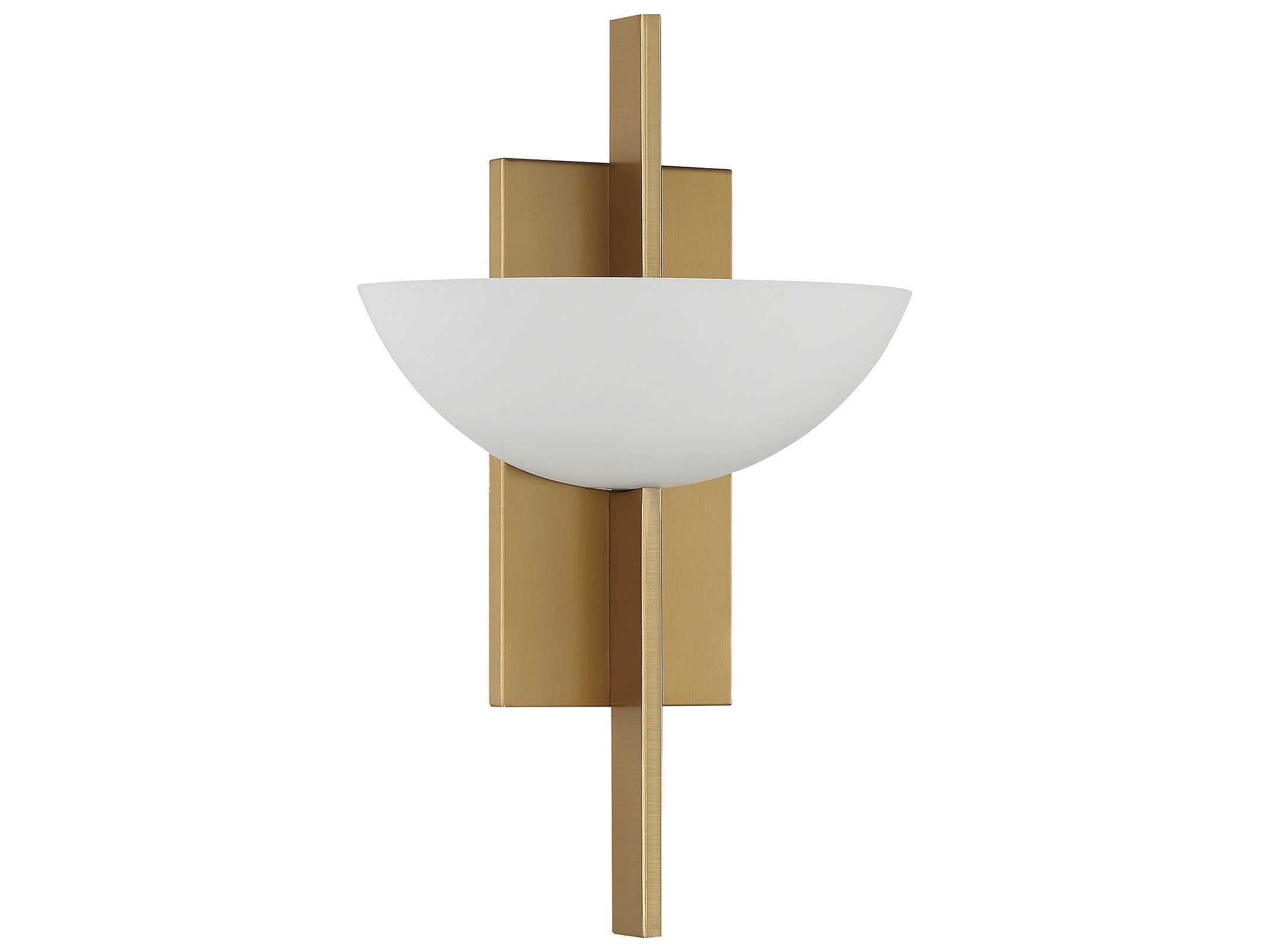 Savoy House Fallon 1-Light Warm Brass Glass Wall Sconce