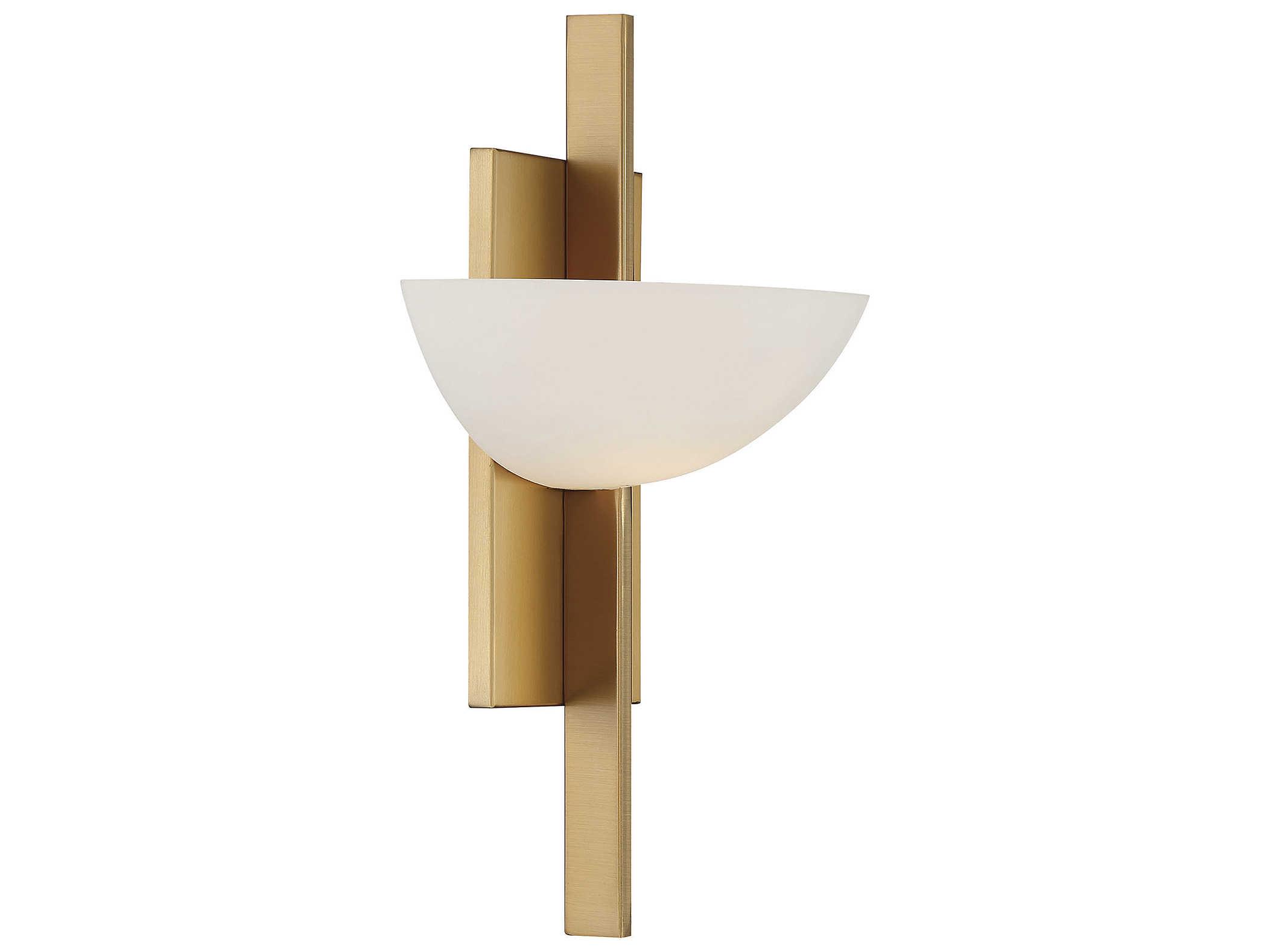 Savoy House Fallon 1-Light Warm Brass Glass Wall Sconce
