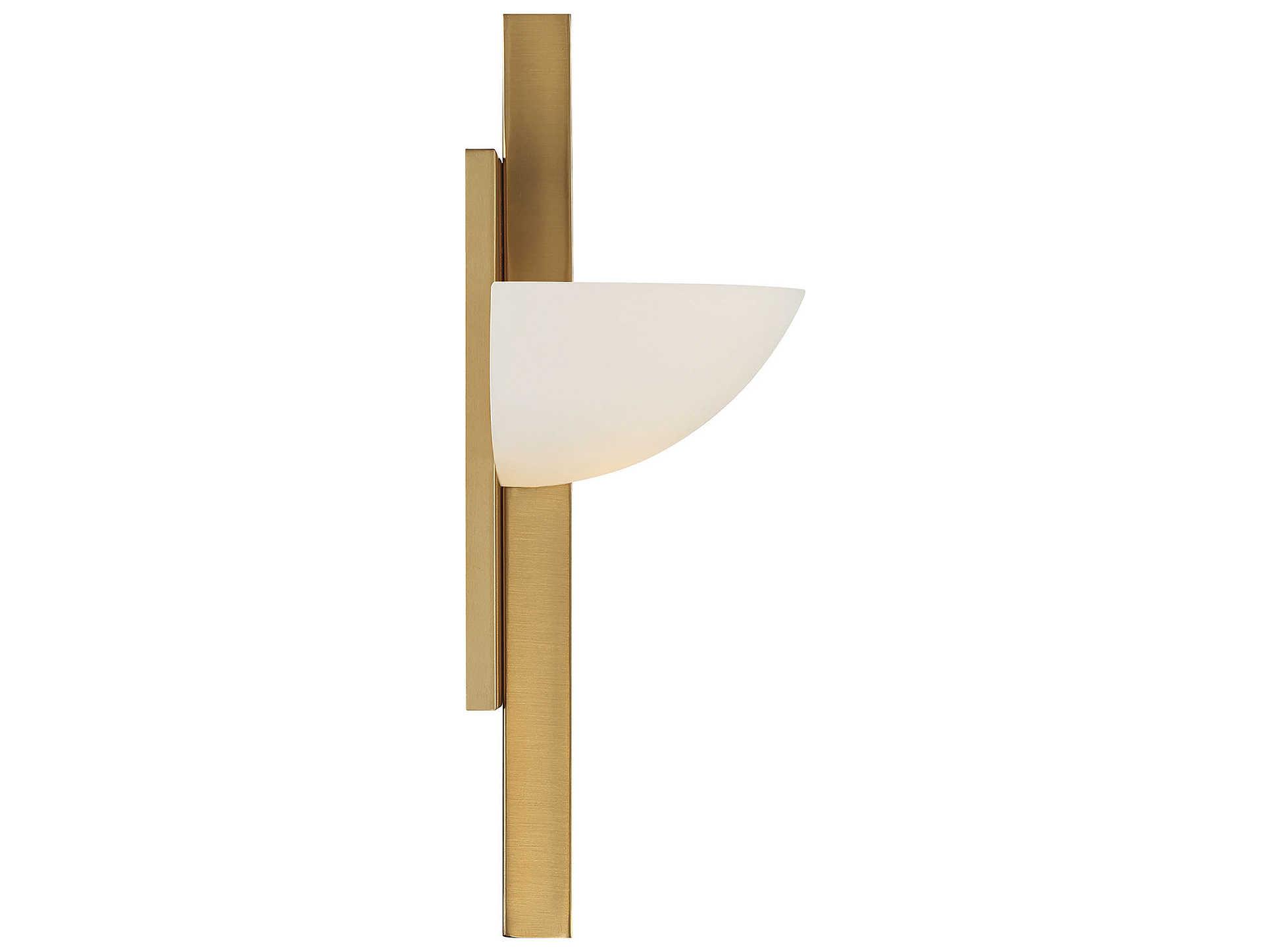 Savoy House Fallon 1-Light Warm Brass Glass Wall Sconce