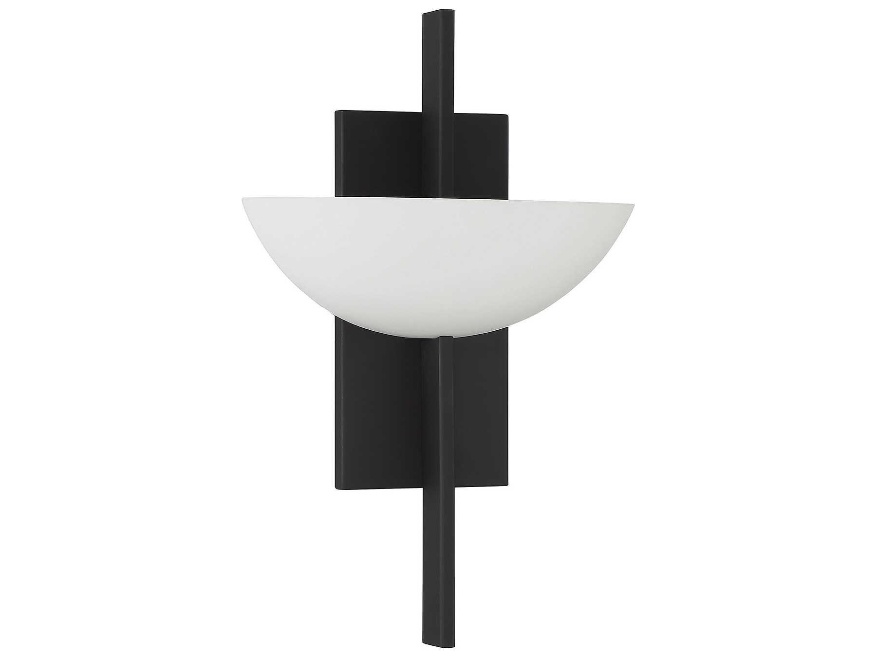 Savoy House Fallon 1-Light Matte Black Glass Wall Sconce