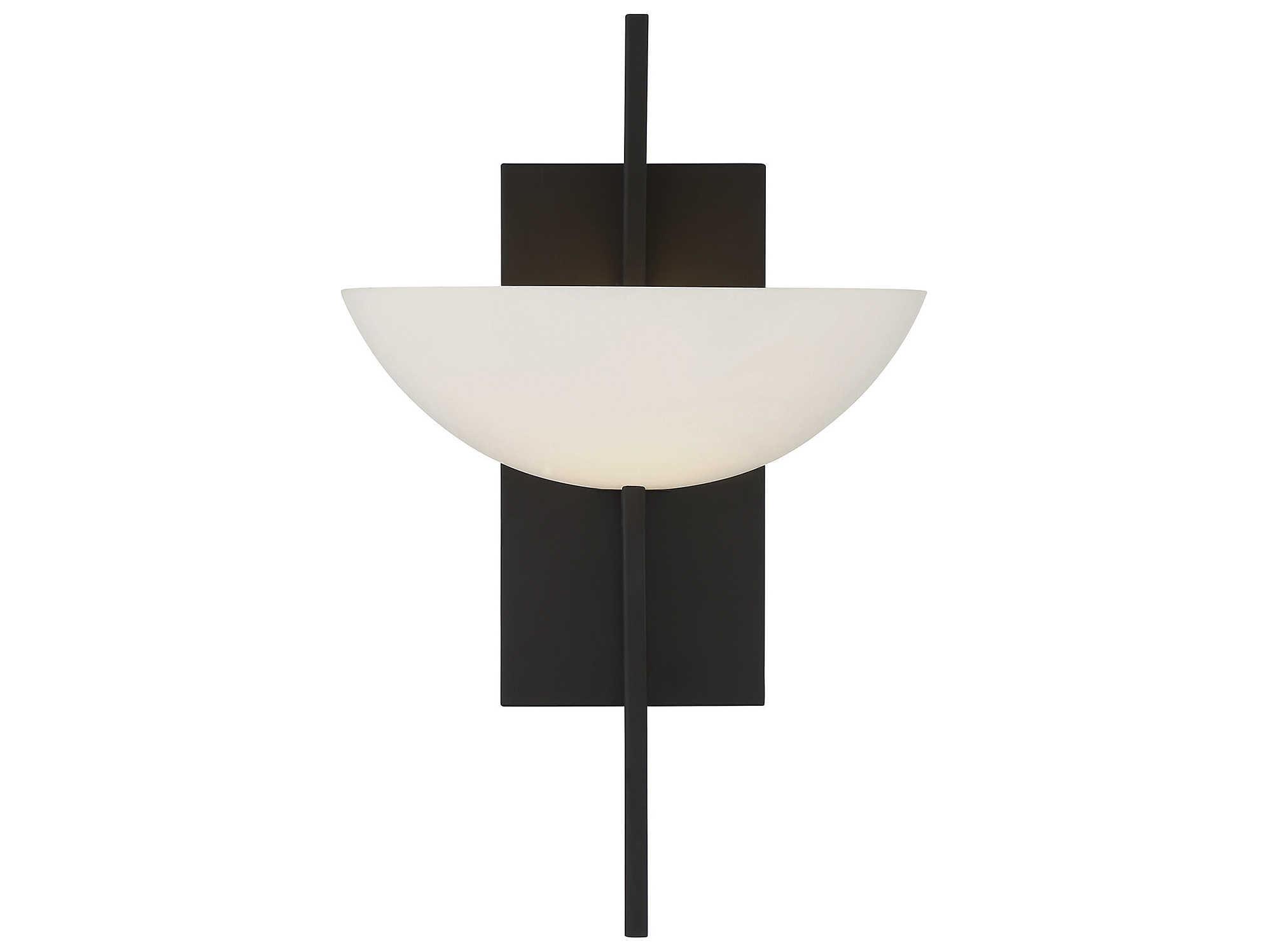 Savoy House Fallon 1-Light Matte Black Glass Wall Sconce