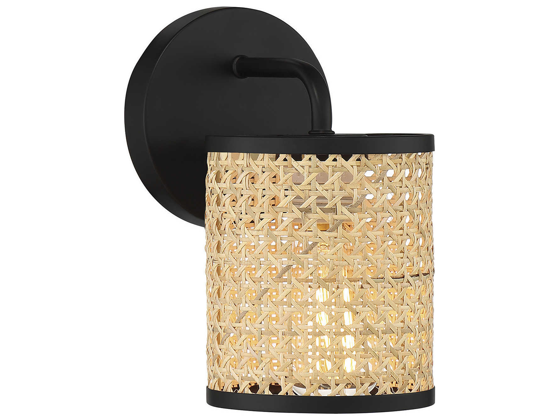 Savoy House Jaylar 1-Light Matte Black Brown Wall Sconce