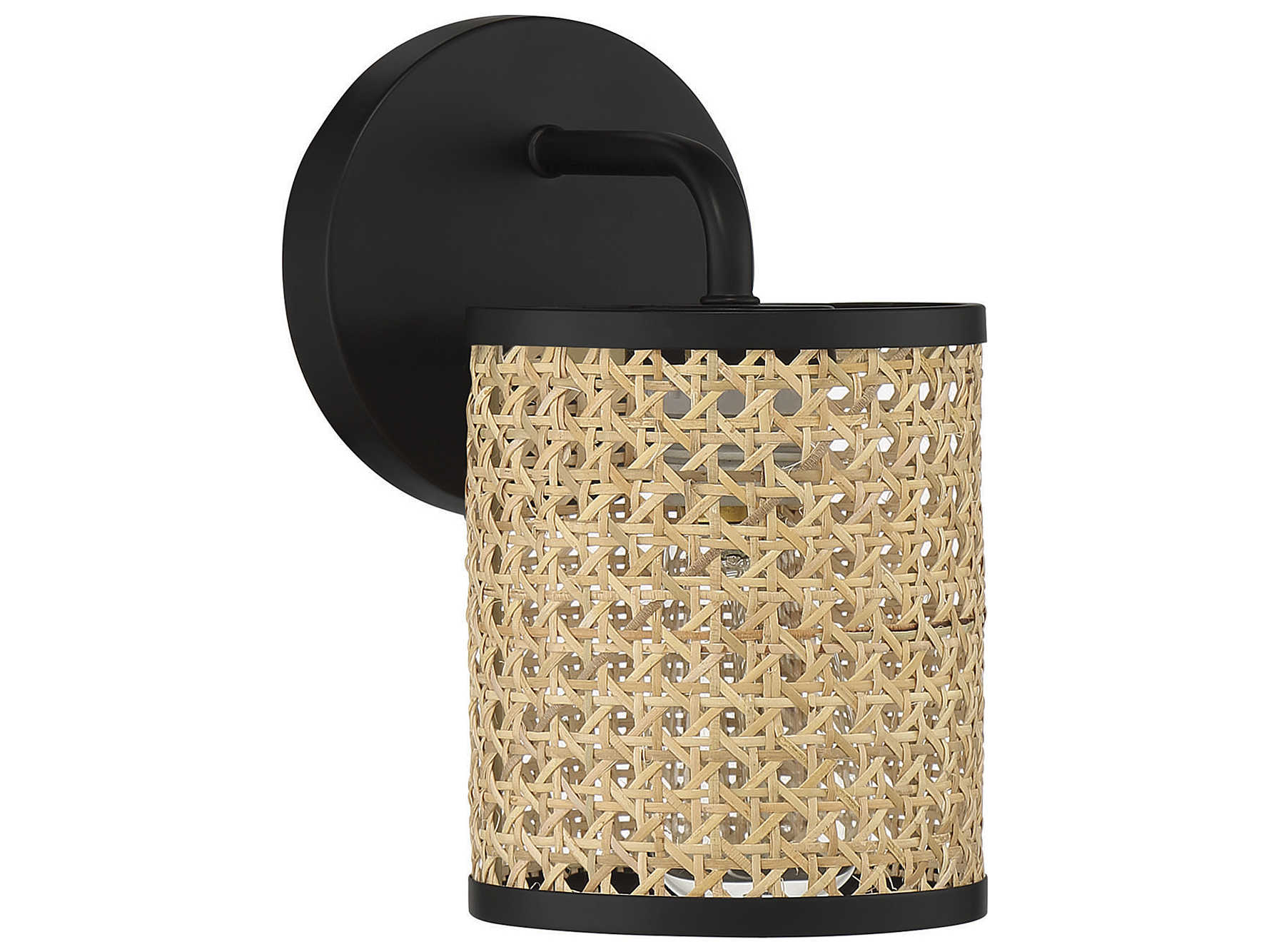 Savoy House Jaylar 1-Light Matte Black Brown Wall Sconce