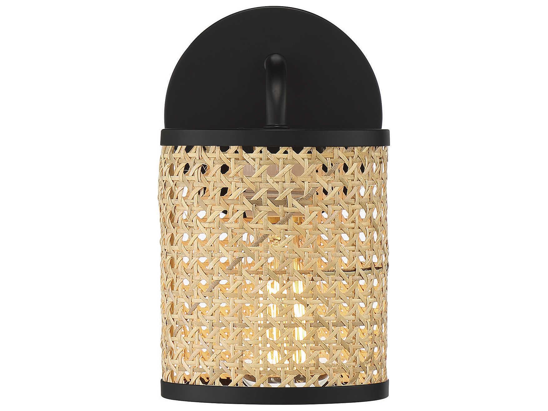 Savoy House Jaylar 1-Light Matte Black Brown Wall Sconce