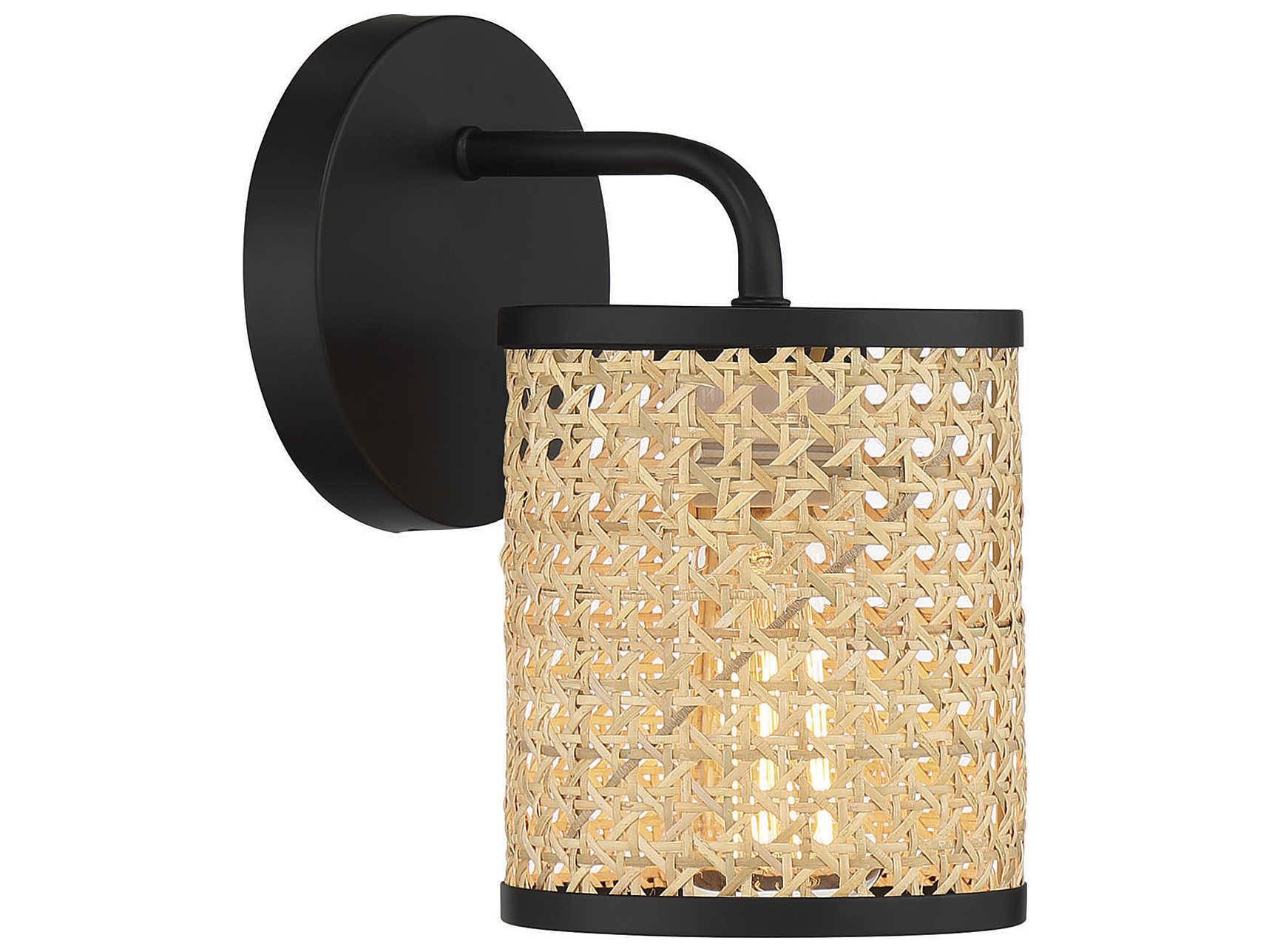 Savoy House Jaylar 1-Light Matte Black Brown Wall Sconce