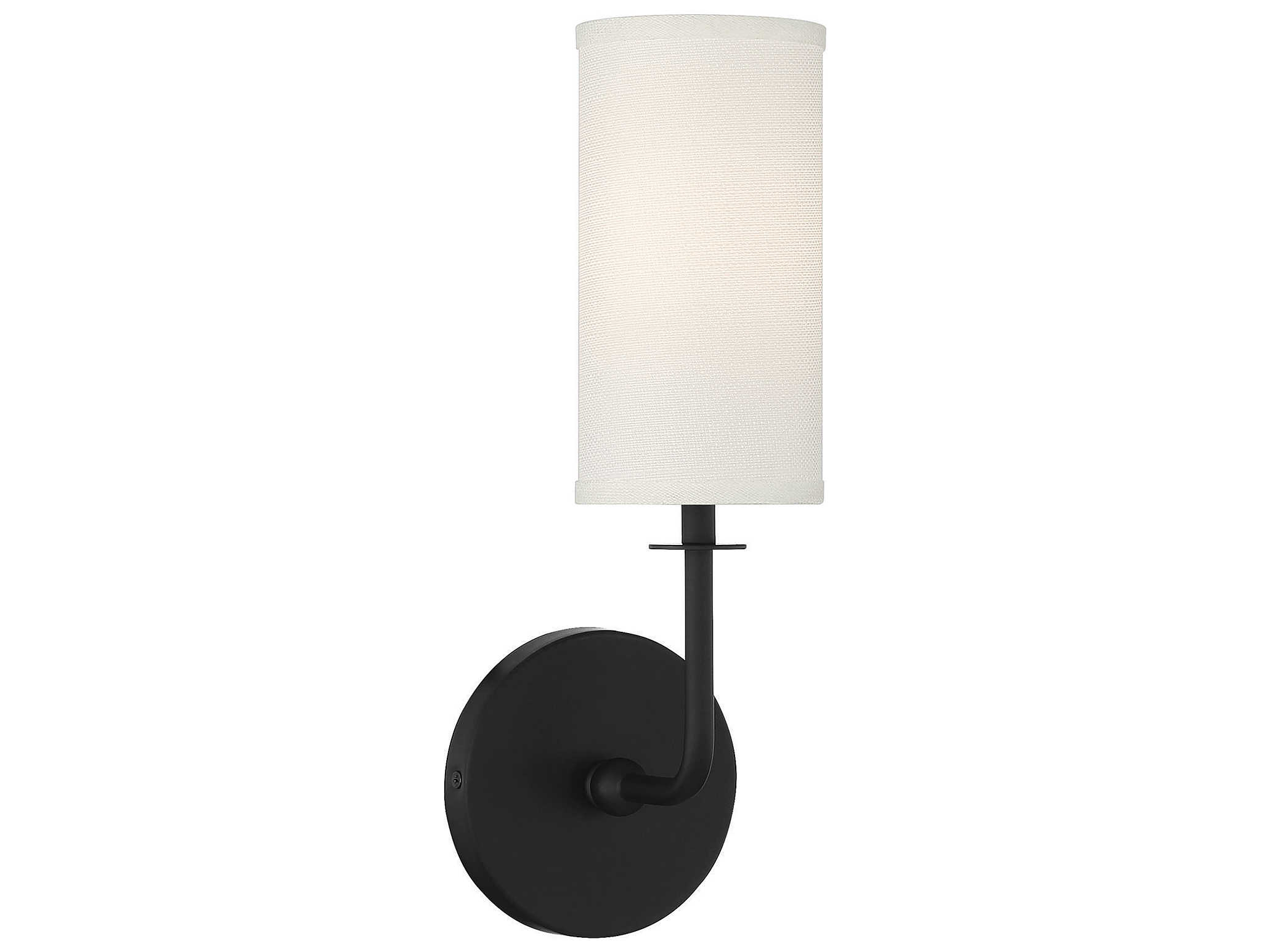 Savoy House Powell 1-Light Matte Black Wall Sconce