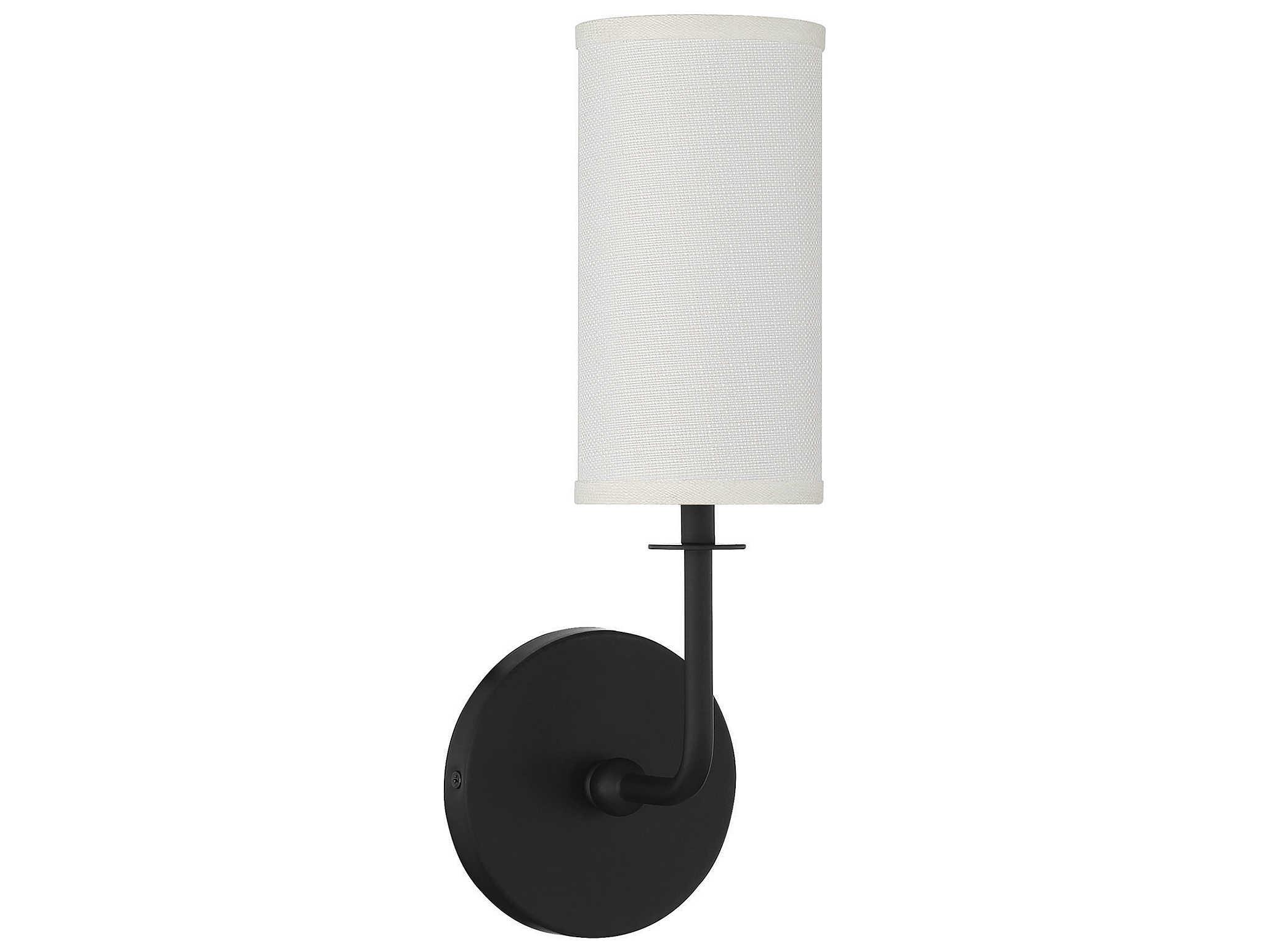 Savoy House Powell 1-Light Matte Black Wall Sconce