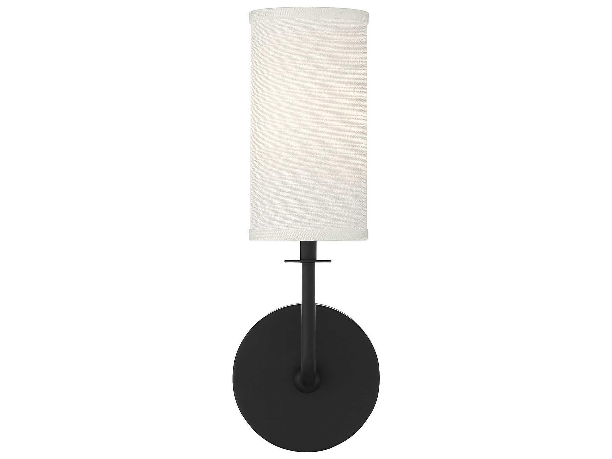 Savoy House Powell 1-Light Matte Black Wall Sconce