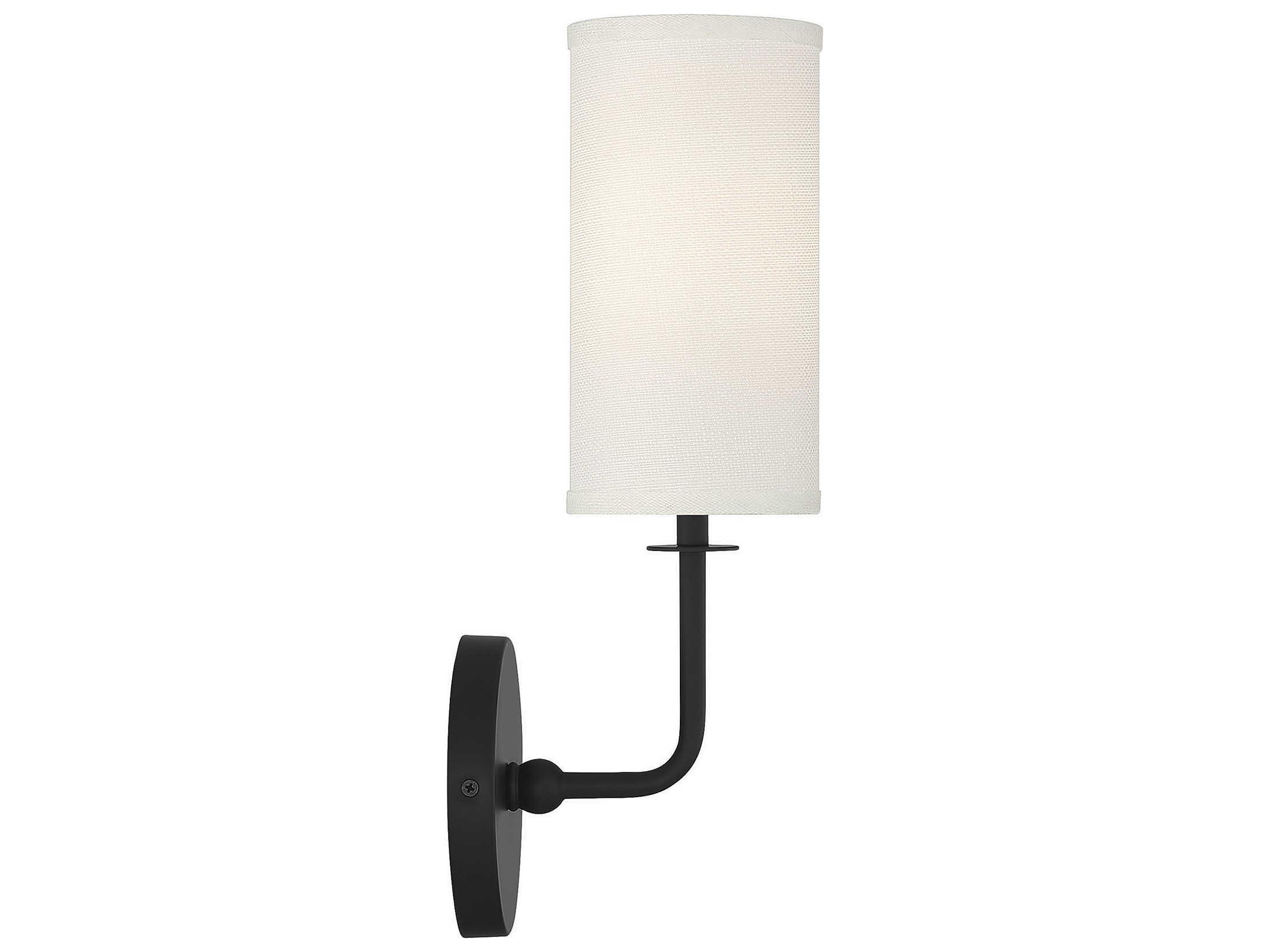 Savoy House Powell 1-Light Matte Black Wall Sconce