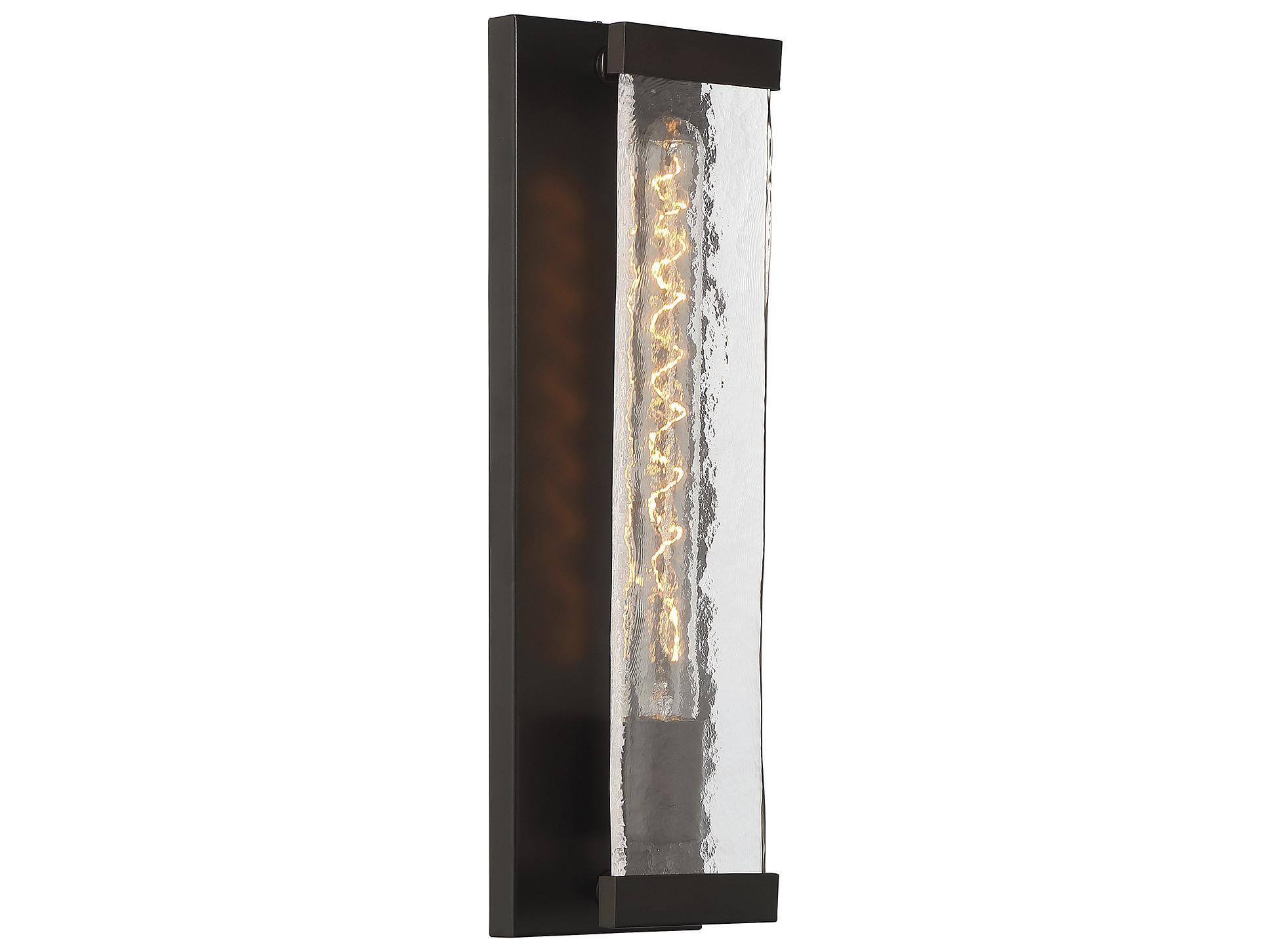 Savoy House Alberta 1-Light English Bronze Glass Wall Sconce