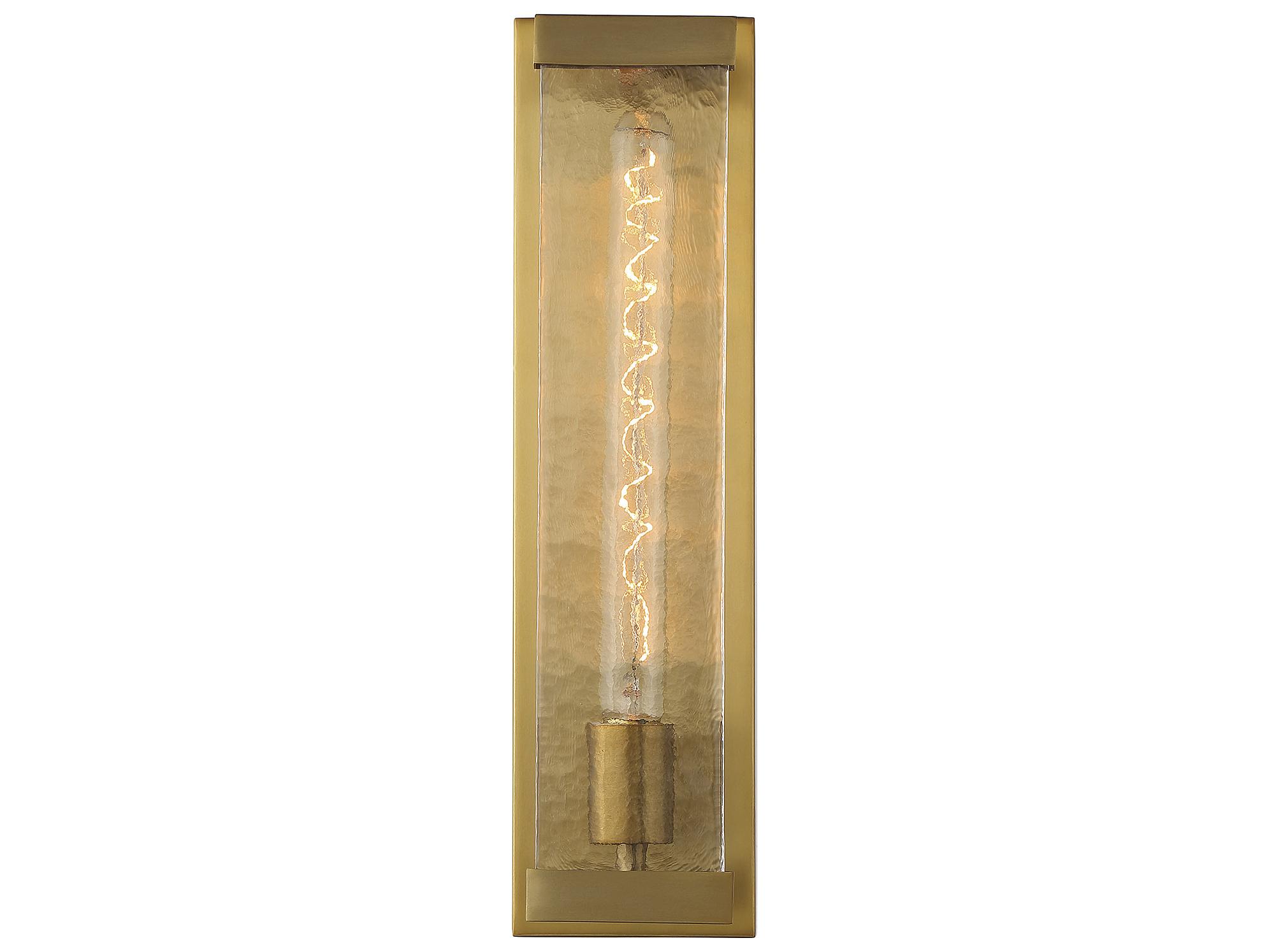 Savoy House Alberta 1-Light Warm Brass Glass Wall Sconce