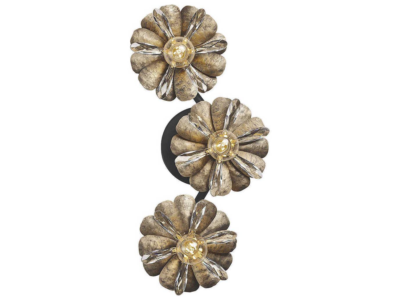 Savoy House Giselle 3-Light Delphine Bronze Crystal Wall Sconce