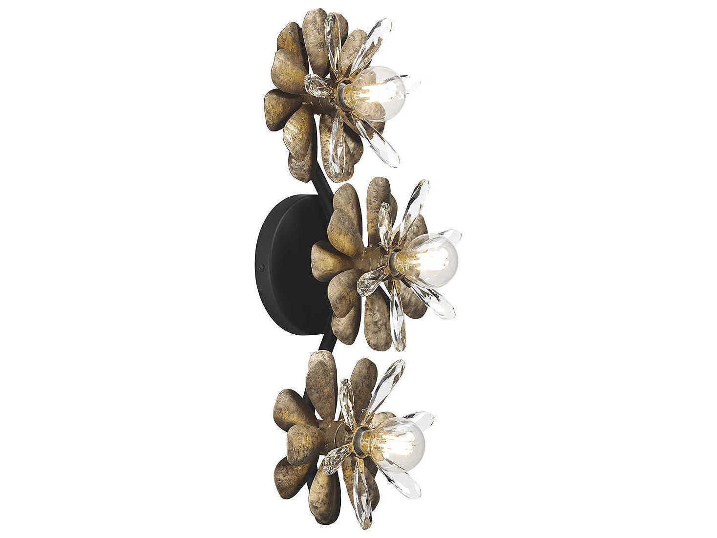 Savoy House Giselle 3-Light Delphine Bronze Crystal Wall Sconce