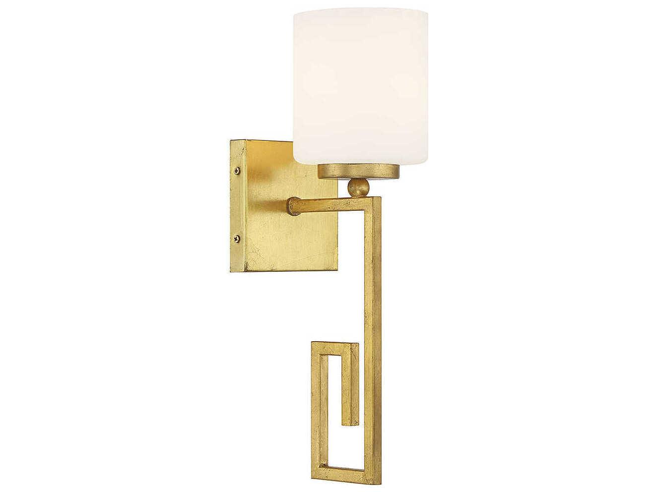 Savoy House Quatrain 1-Light True Gold Wall Sconce