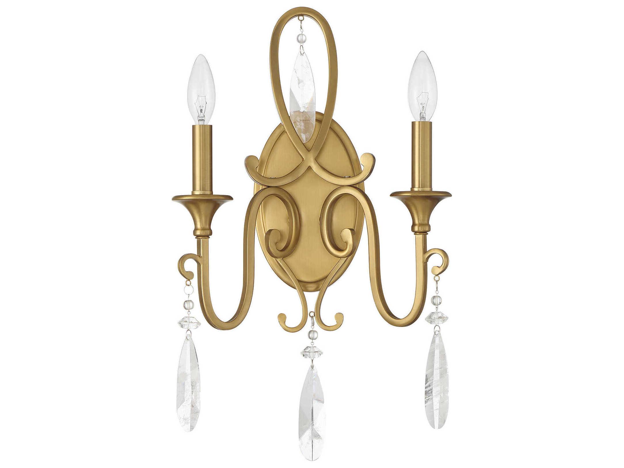 Savoy House Fairchild 2-Light Warm Brass Wall Sconce