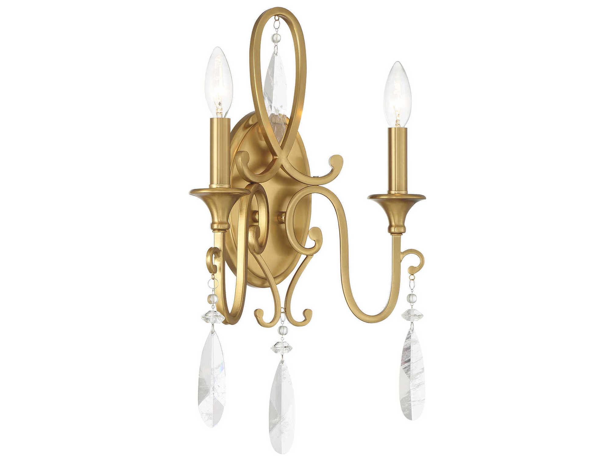 Savoy House Fairchild 2-Light Warm Brass Wall Sconce