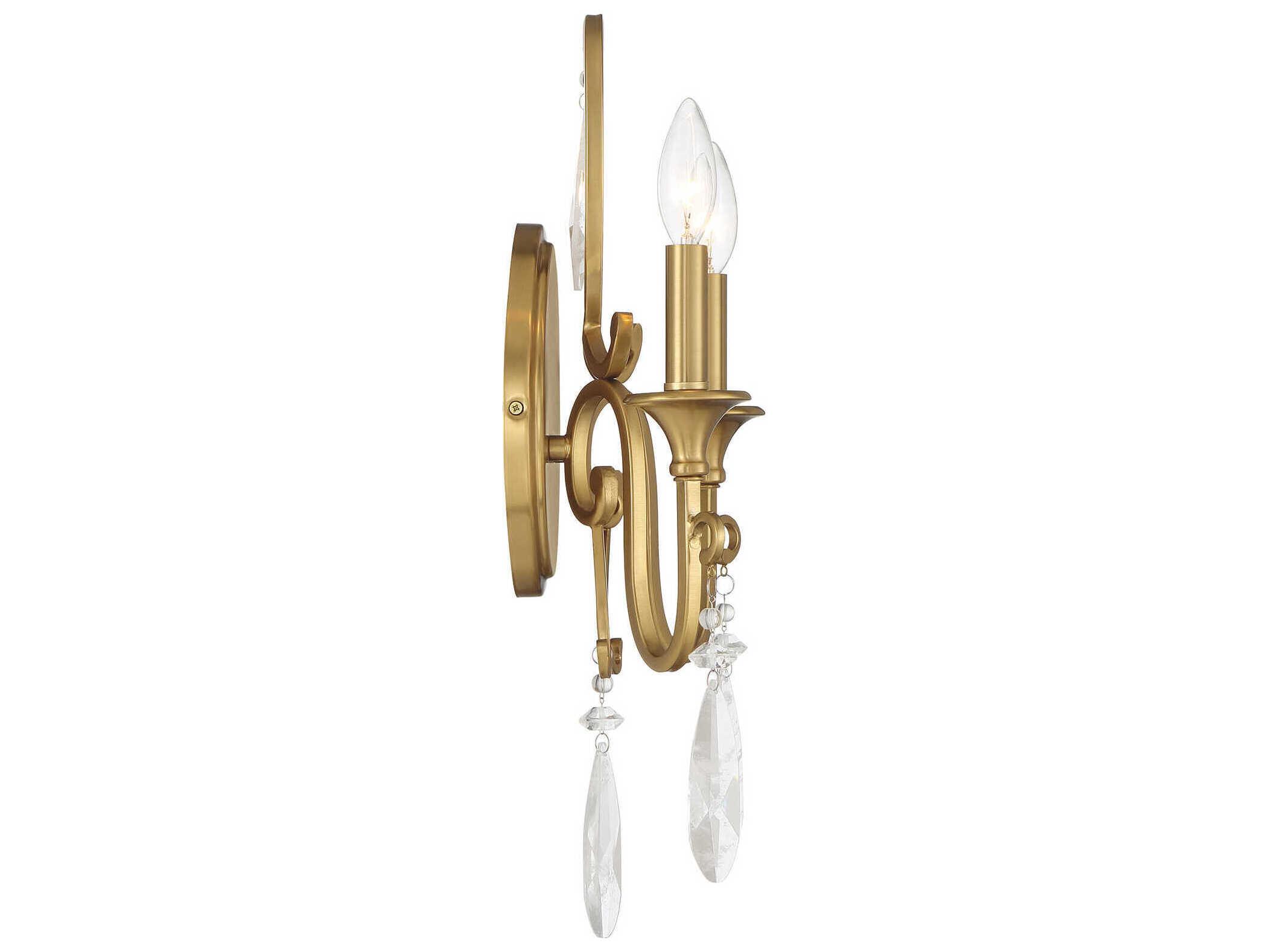 Savoy House Fairchild 2-Light Warm Brass Wall Sconce