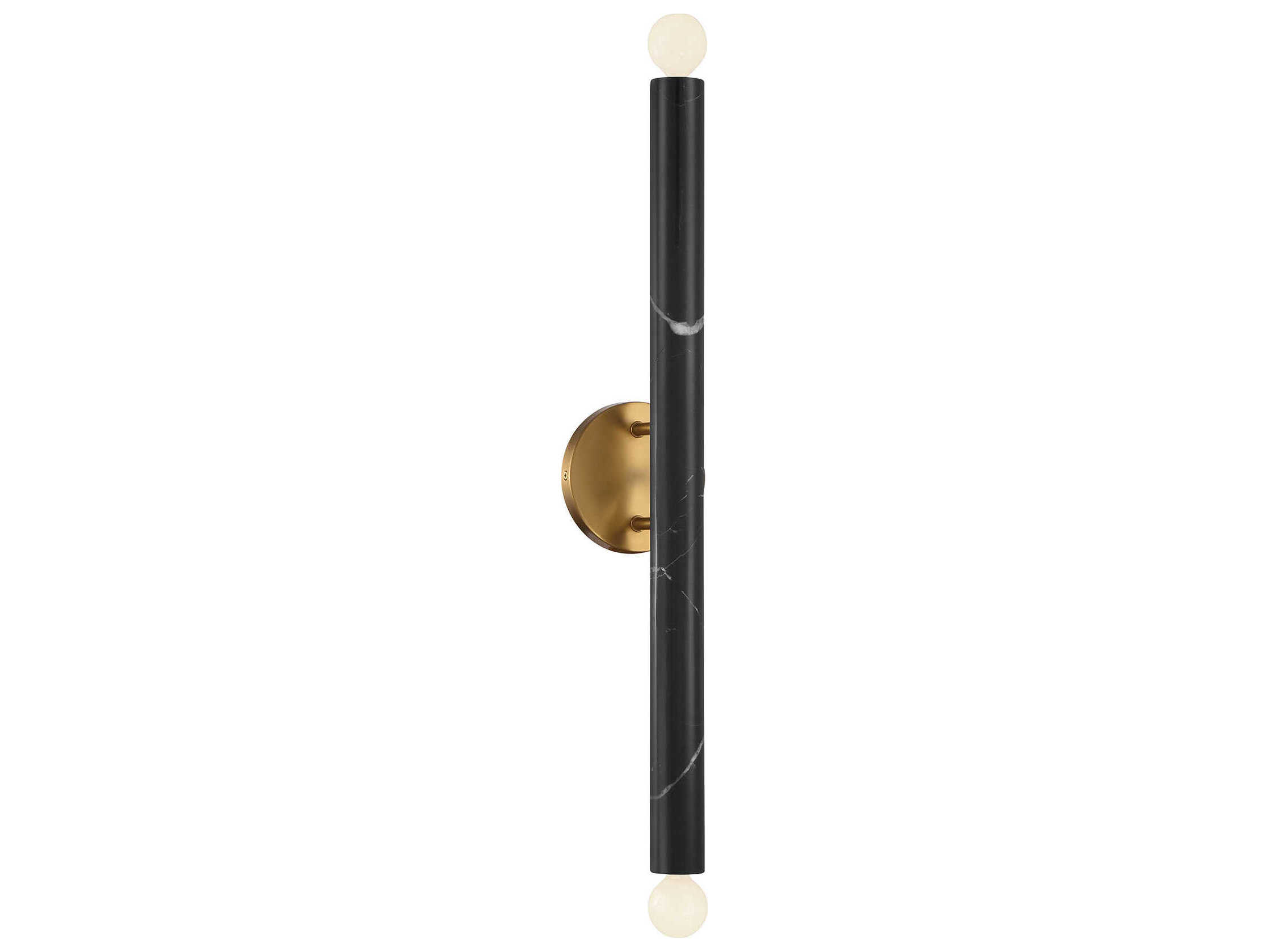 Savoy House Callaway 2-Light Black Marble Warm Brass Wall Sconce
