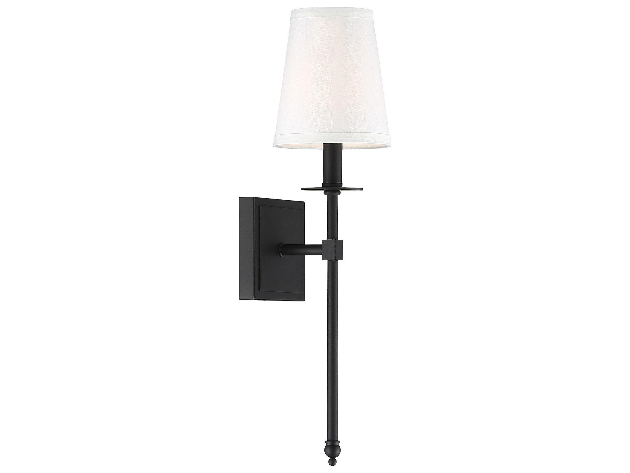 Savoy House Monroe 1-Light Matte Black Wall Sconce
