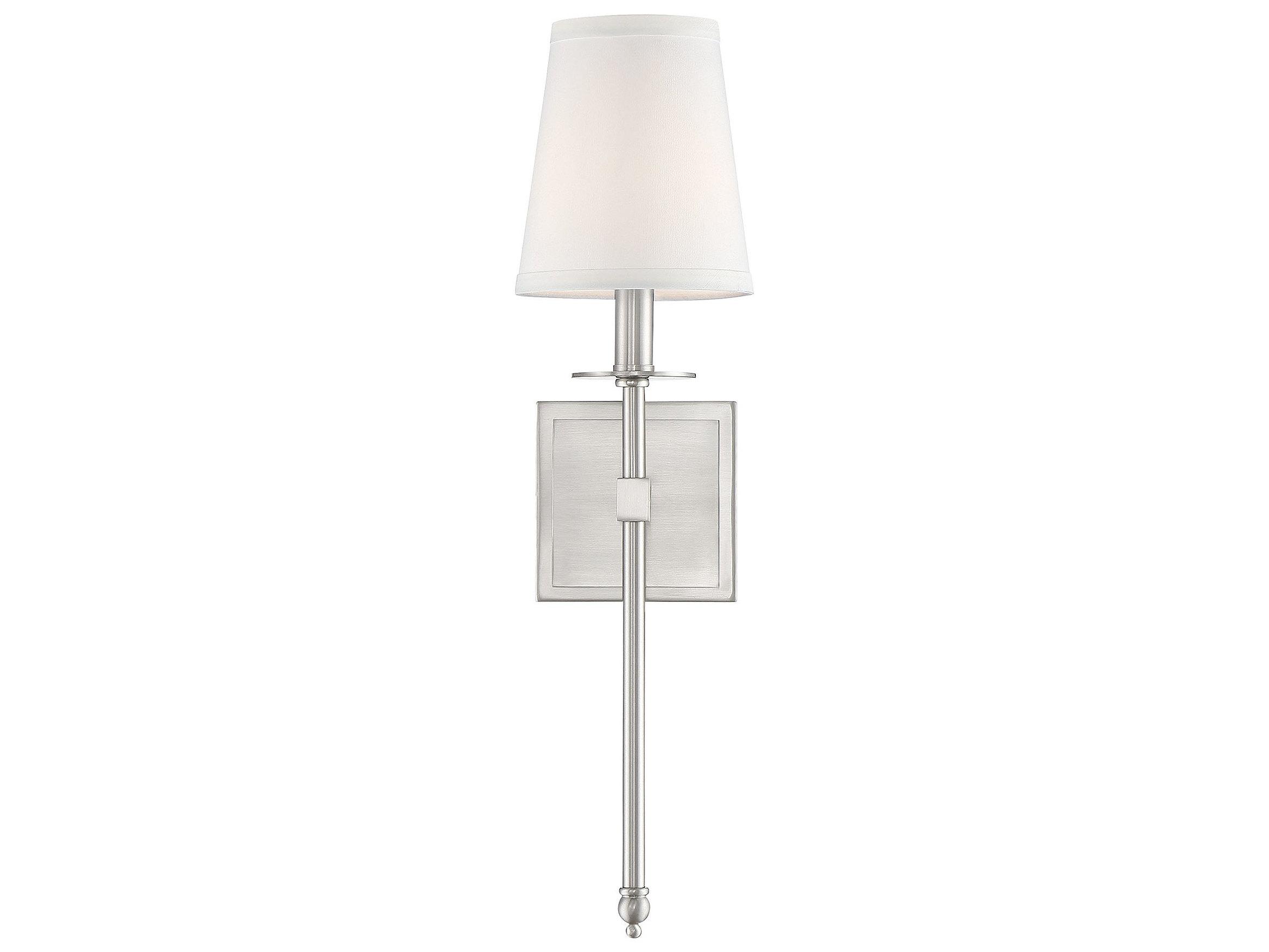 Savoy House Monroe 1-Light Satin Nickel Wall Sconce