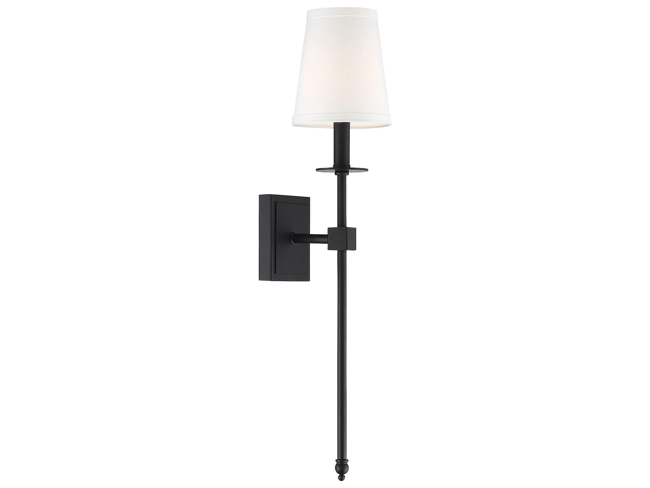 Savoy House Monroe 1-Light Matte Black Wall Sconce