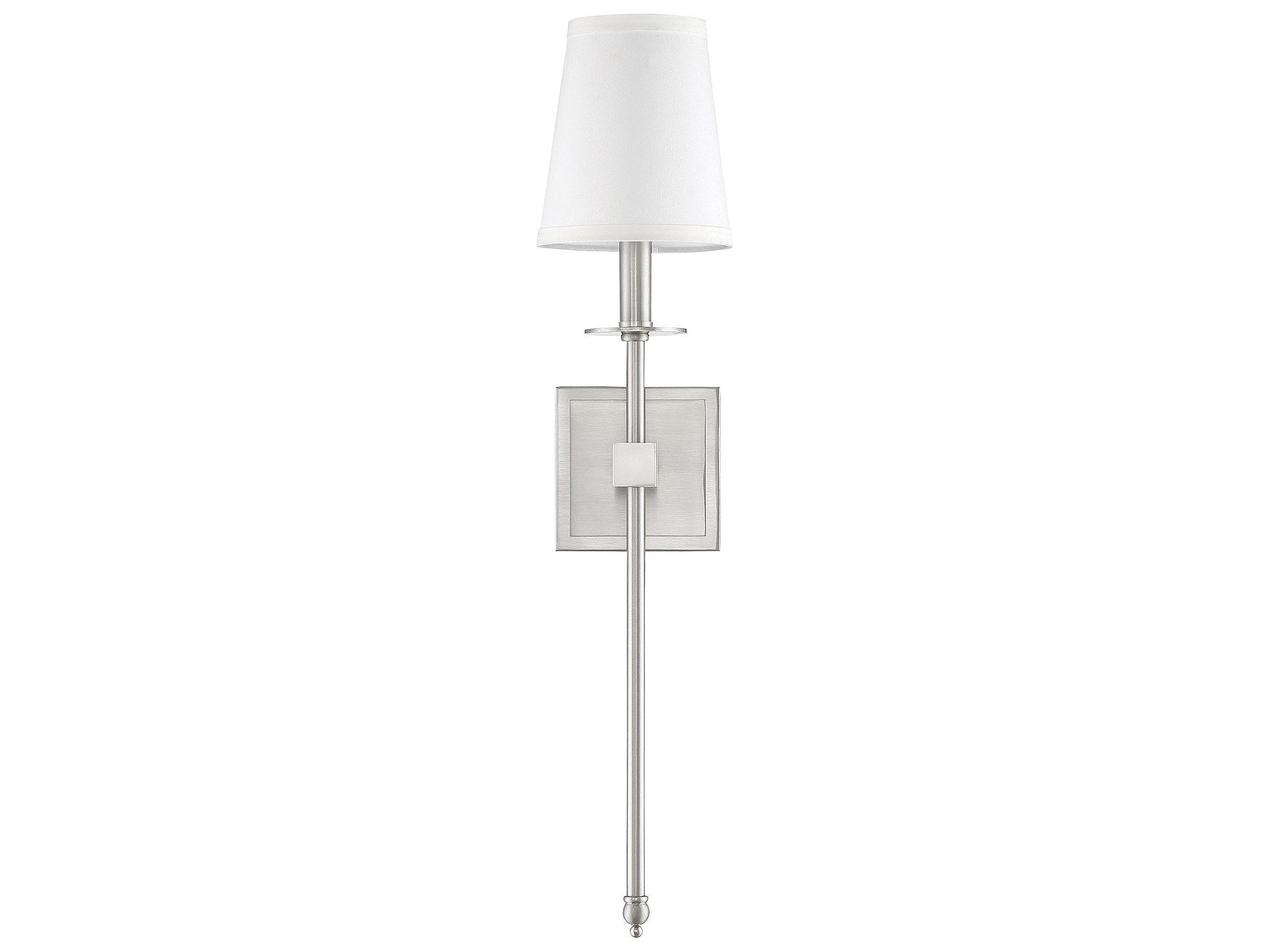 Savoy House Monroe 1-Light Satin Nickel Wall Sconce