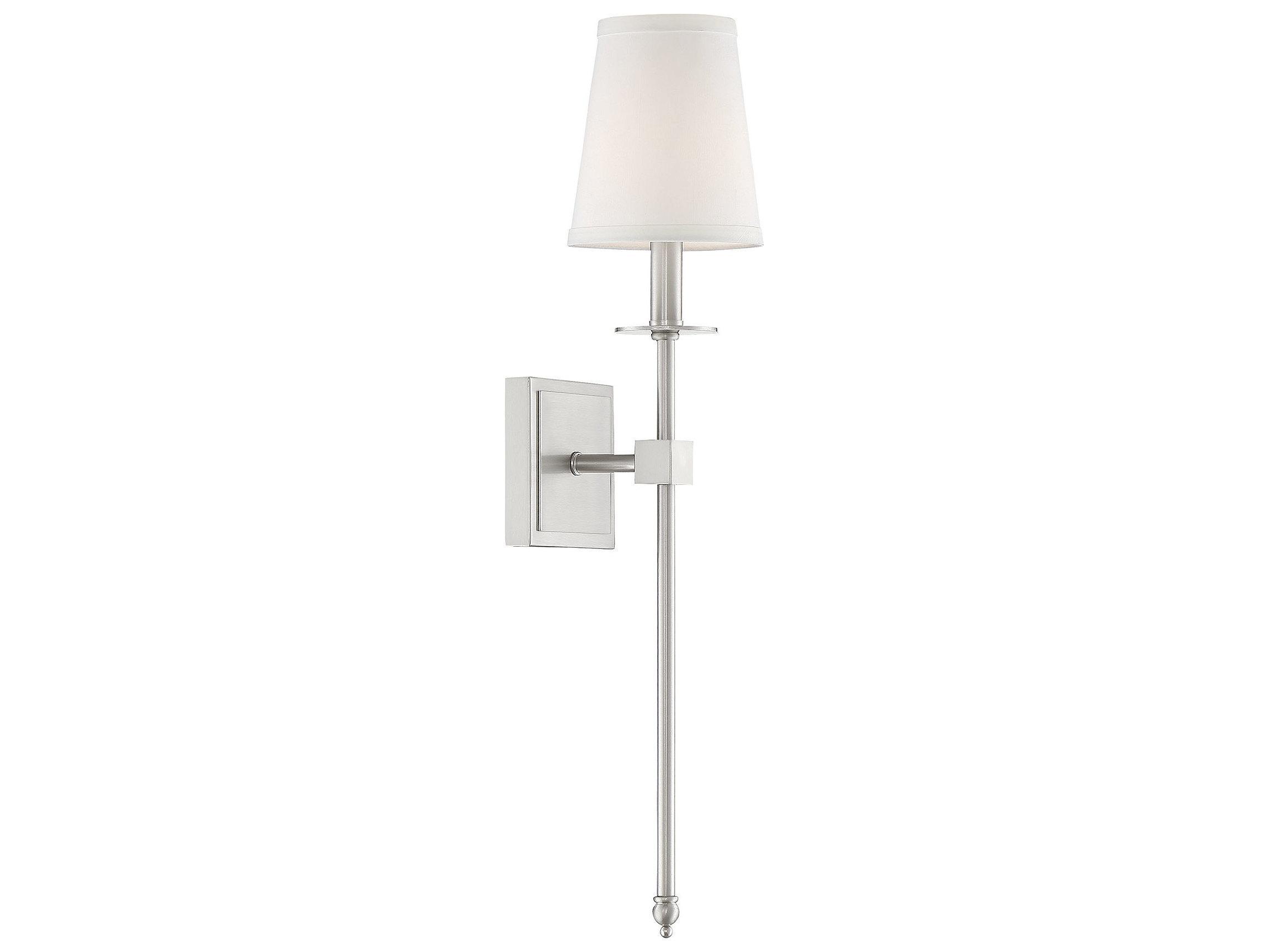 Savoy House Monroe 1-Light Satin Nickel Wall Sconce