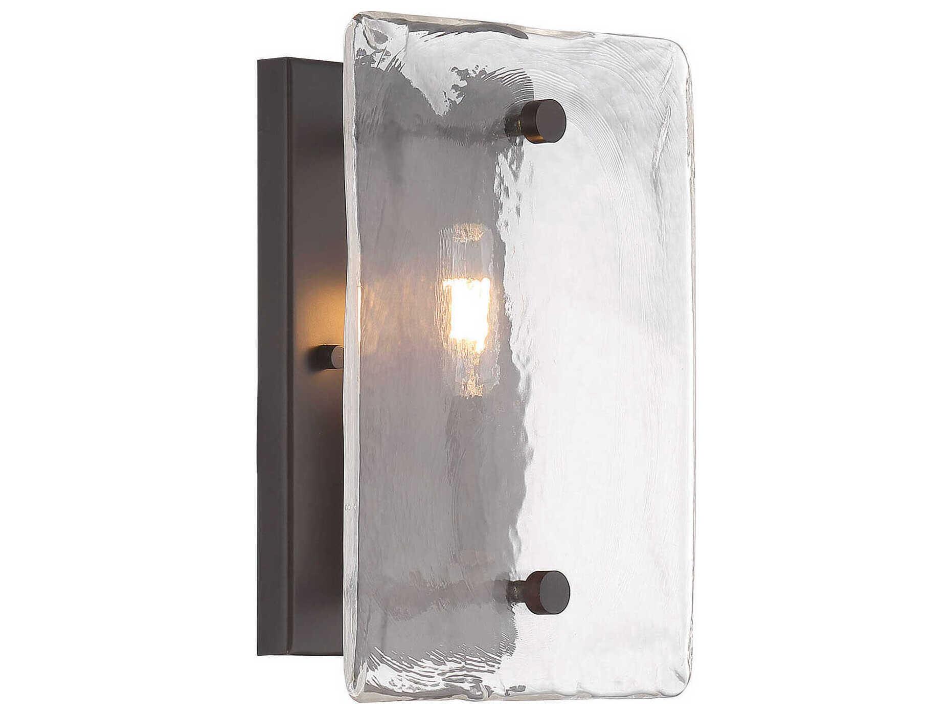 Savoy House Glenwood 1-Light English Bronze Glass Wall Sconce