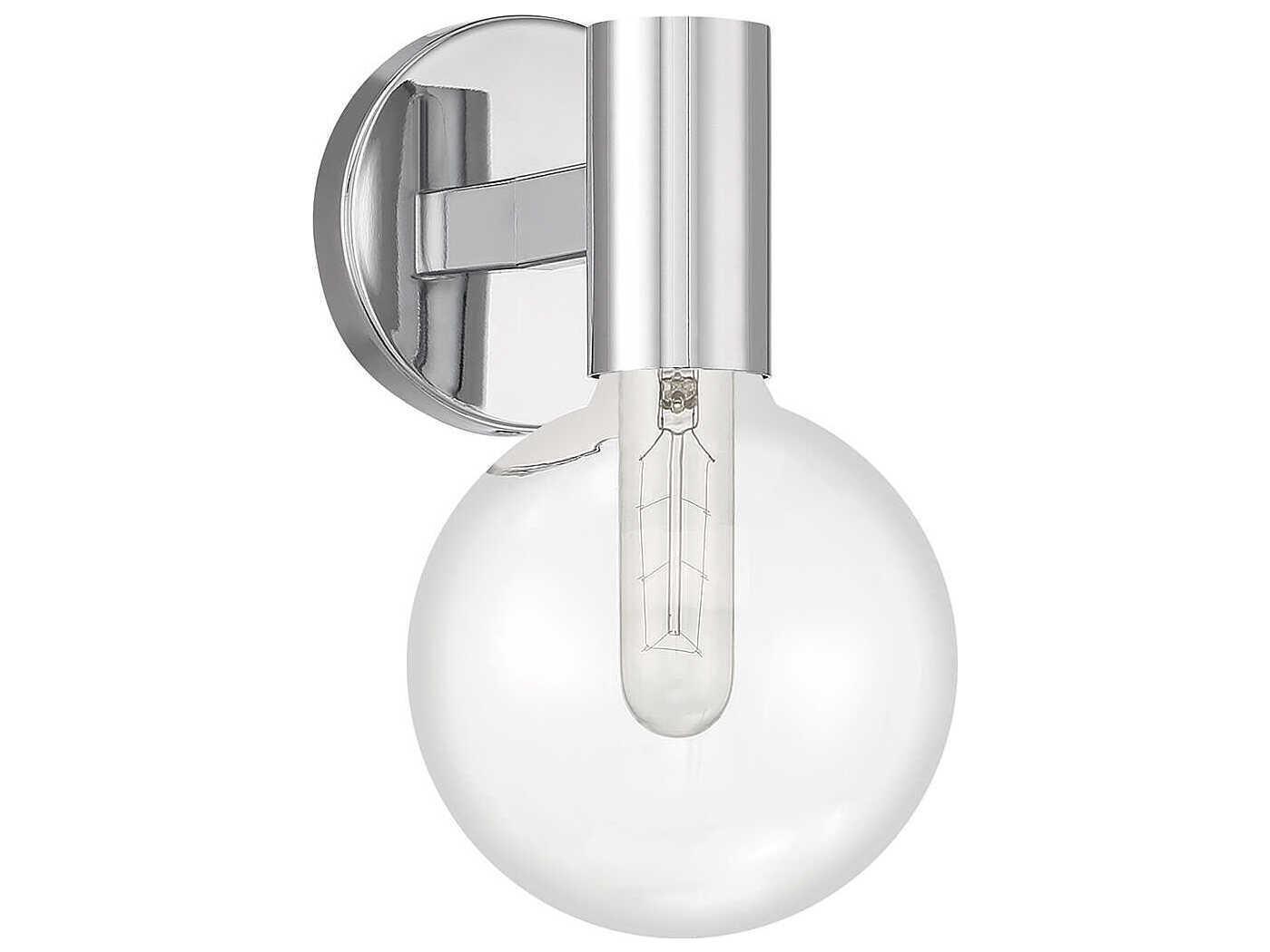 Savoy House Wright 1-Light Chrome Glass Wall Sconce