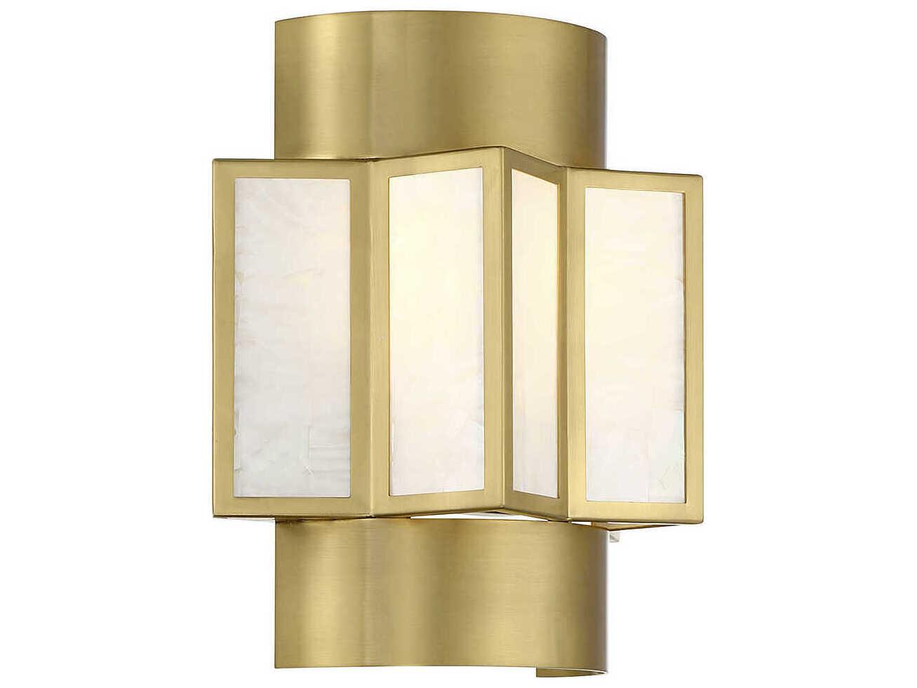 Savoy House Gideon 2-Light Warm Brass Wall Sconce