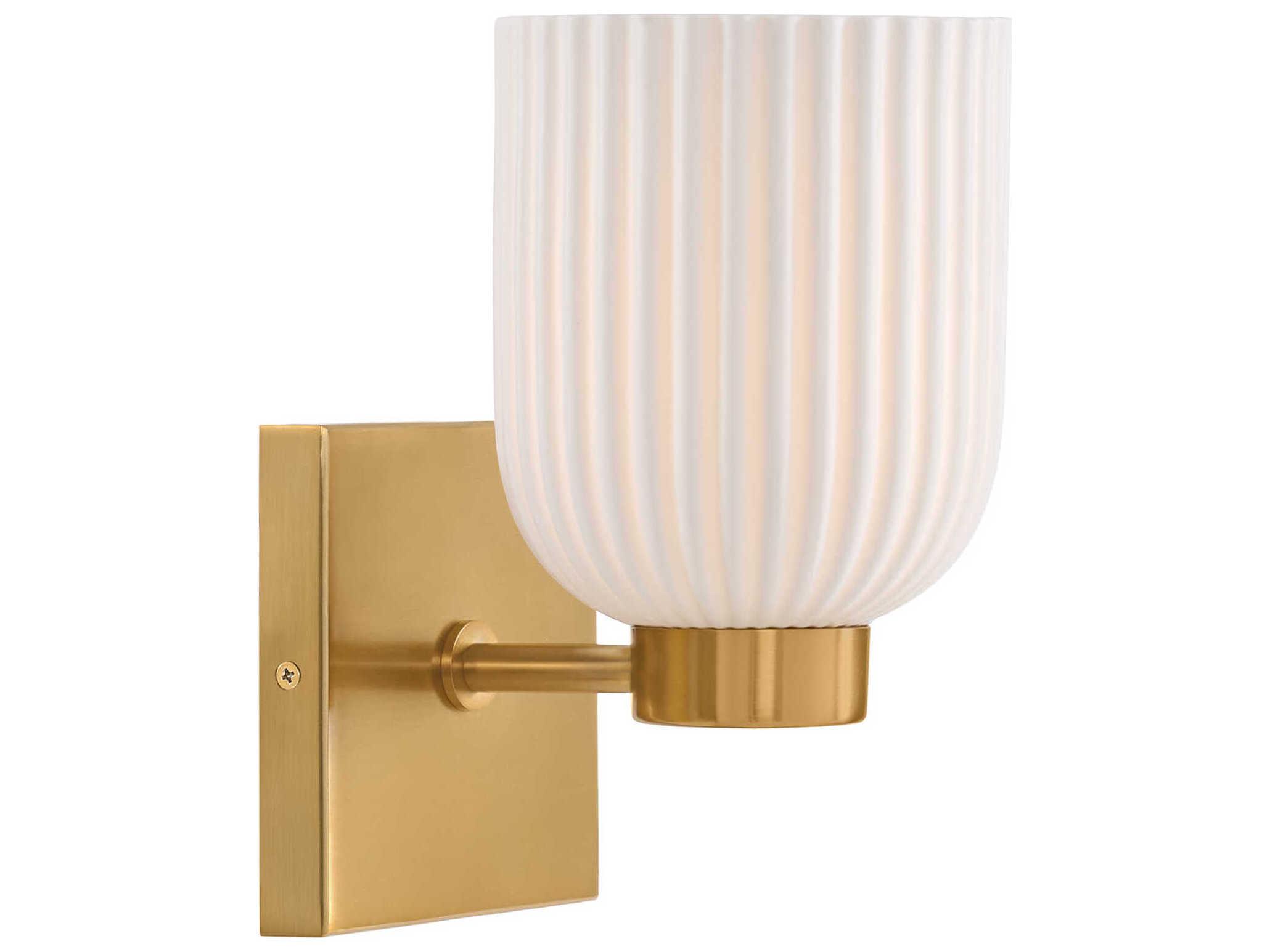 Savoy House Isla Blanca 1-Light Warm Brass Wall Sconce