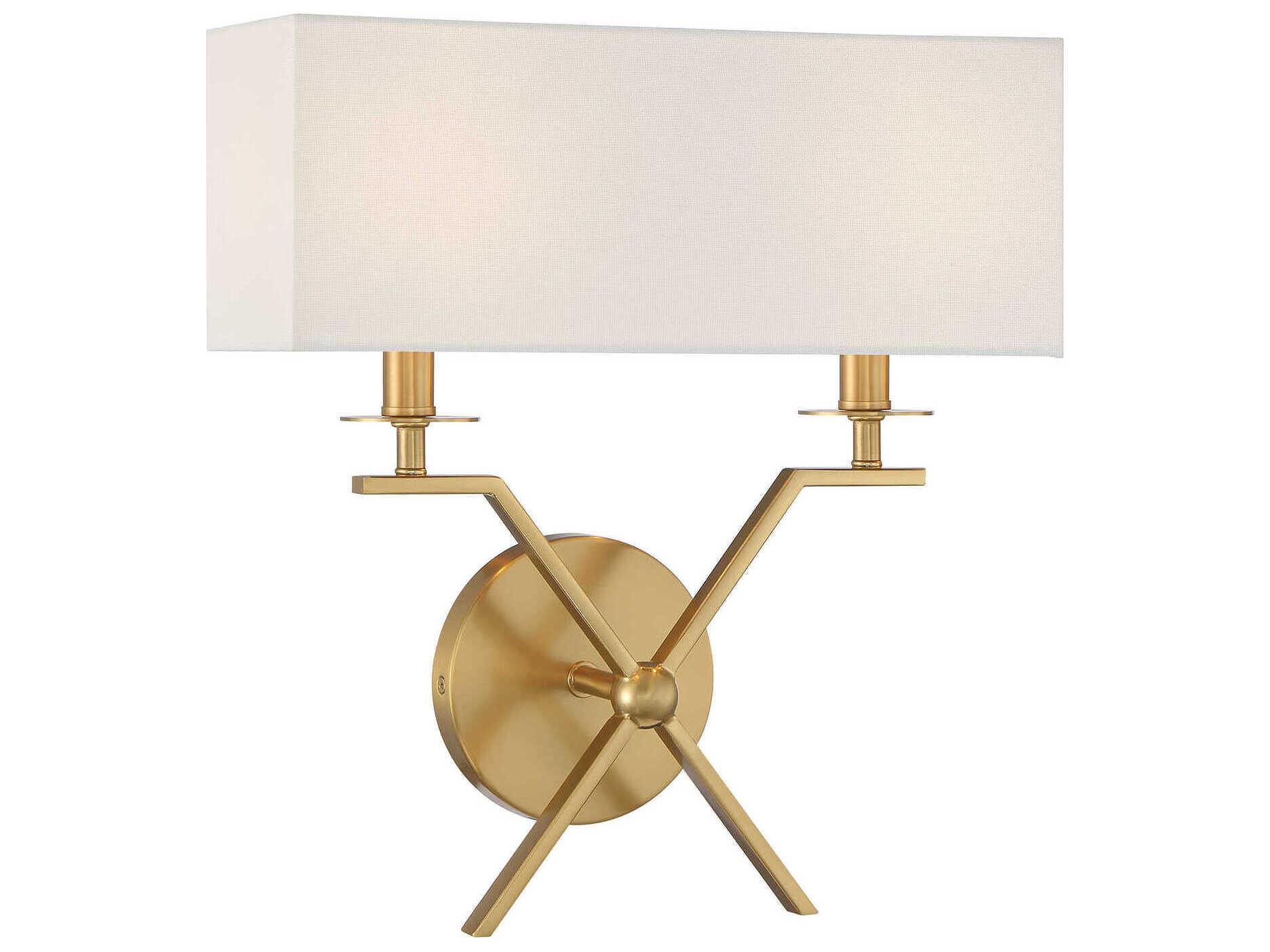 Savoy House Arondale 2-Light Warm Brass Wall Sconce