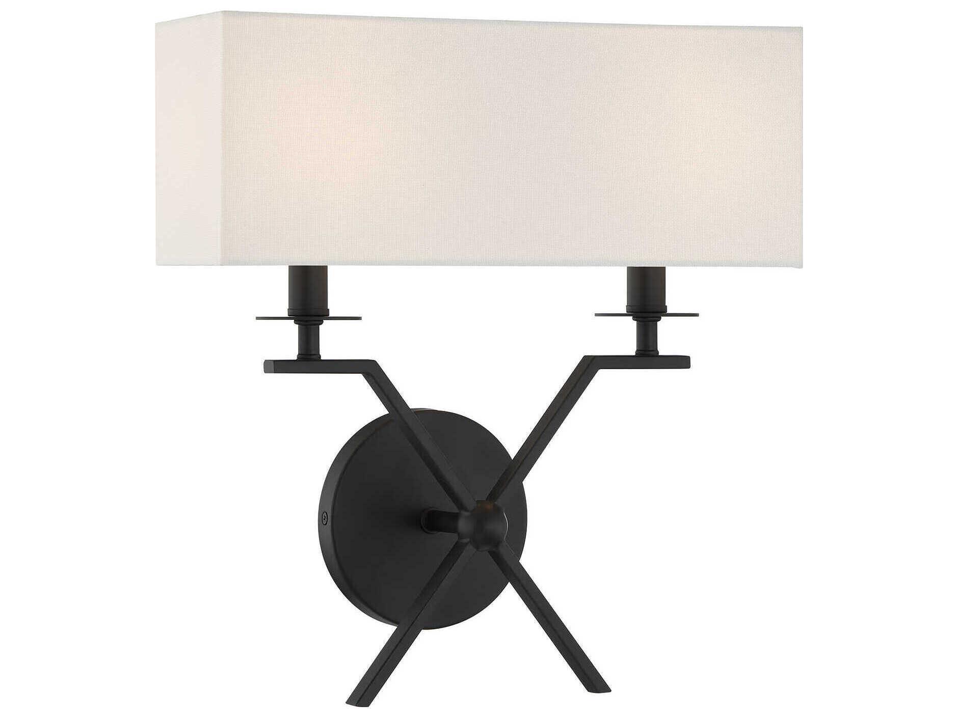 Savoy House Arondale 2-Light Matte Black Wall Sconce