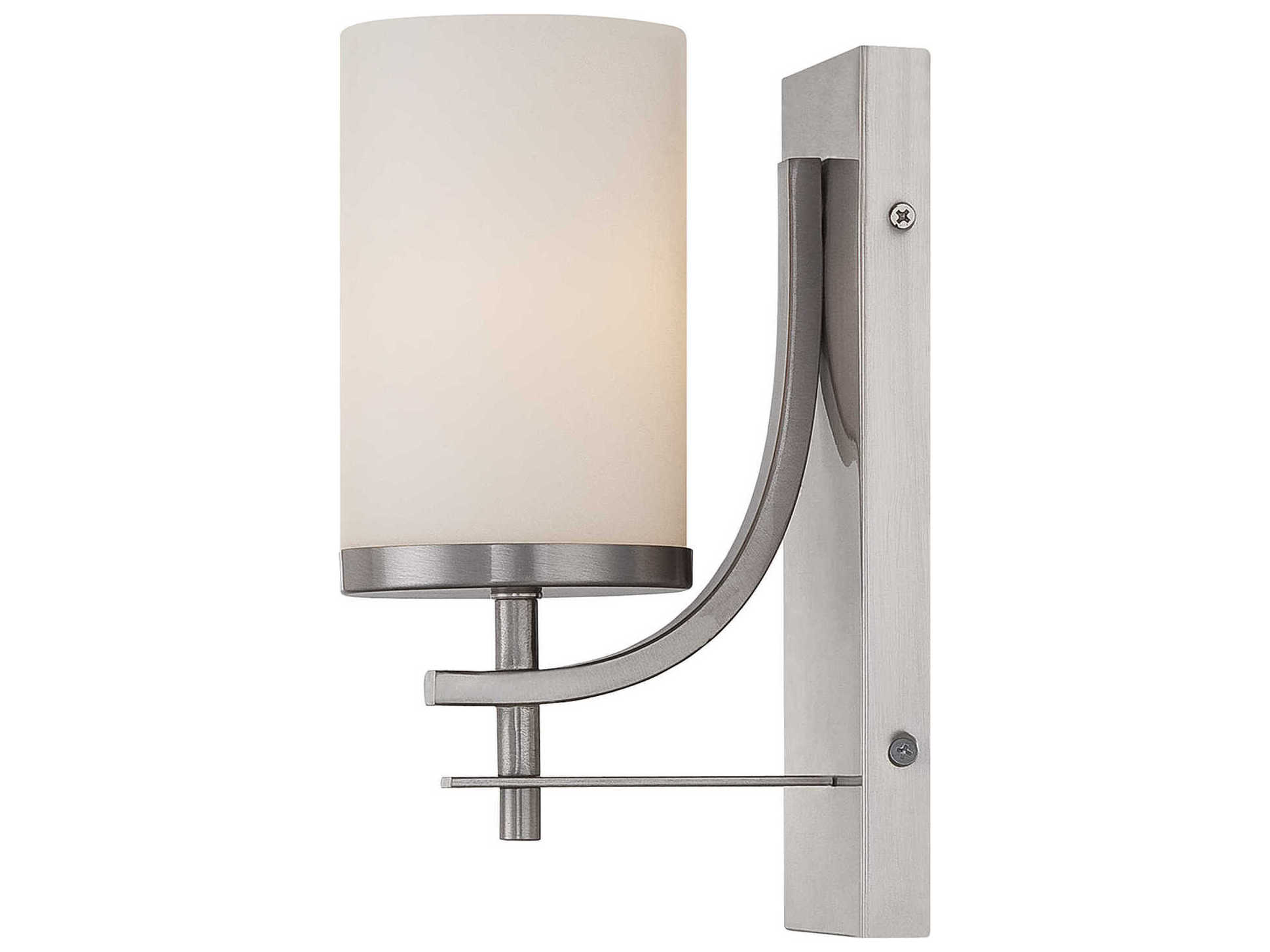 Savoy House Colton 1-Light Satin Nickel Glass Wall Sconce