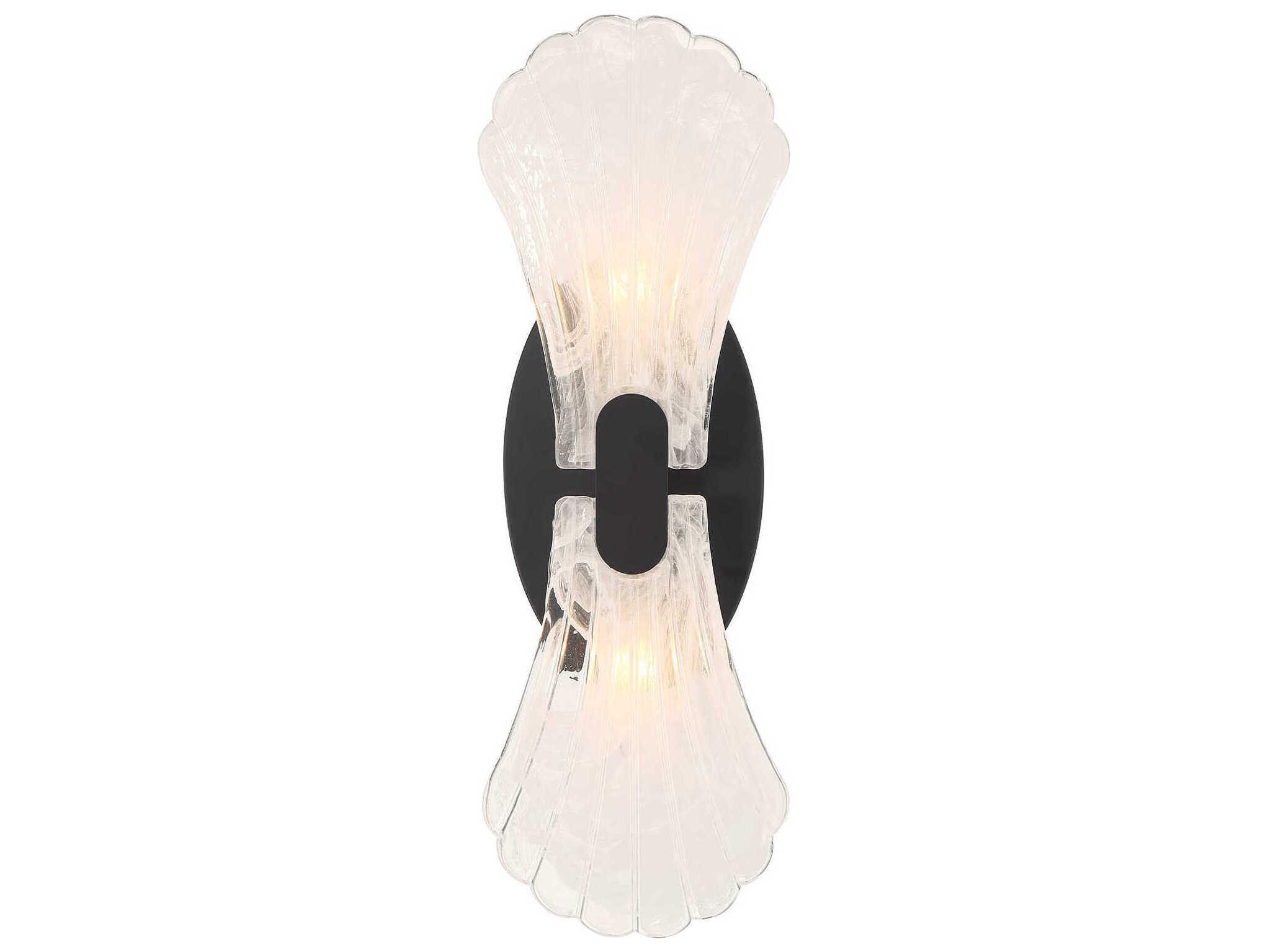 Savoy House Bancroft 2-Light Matte Black Wall Sconce