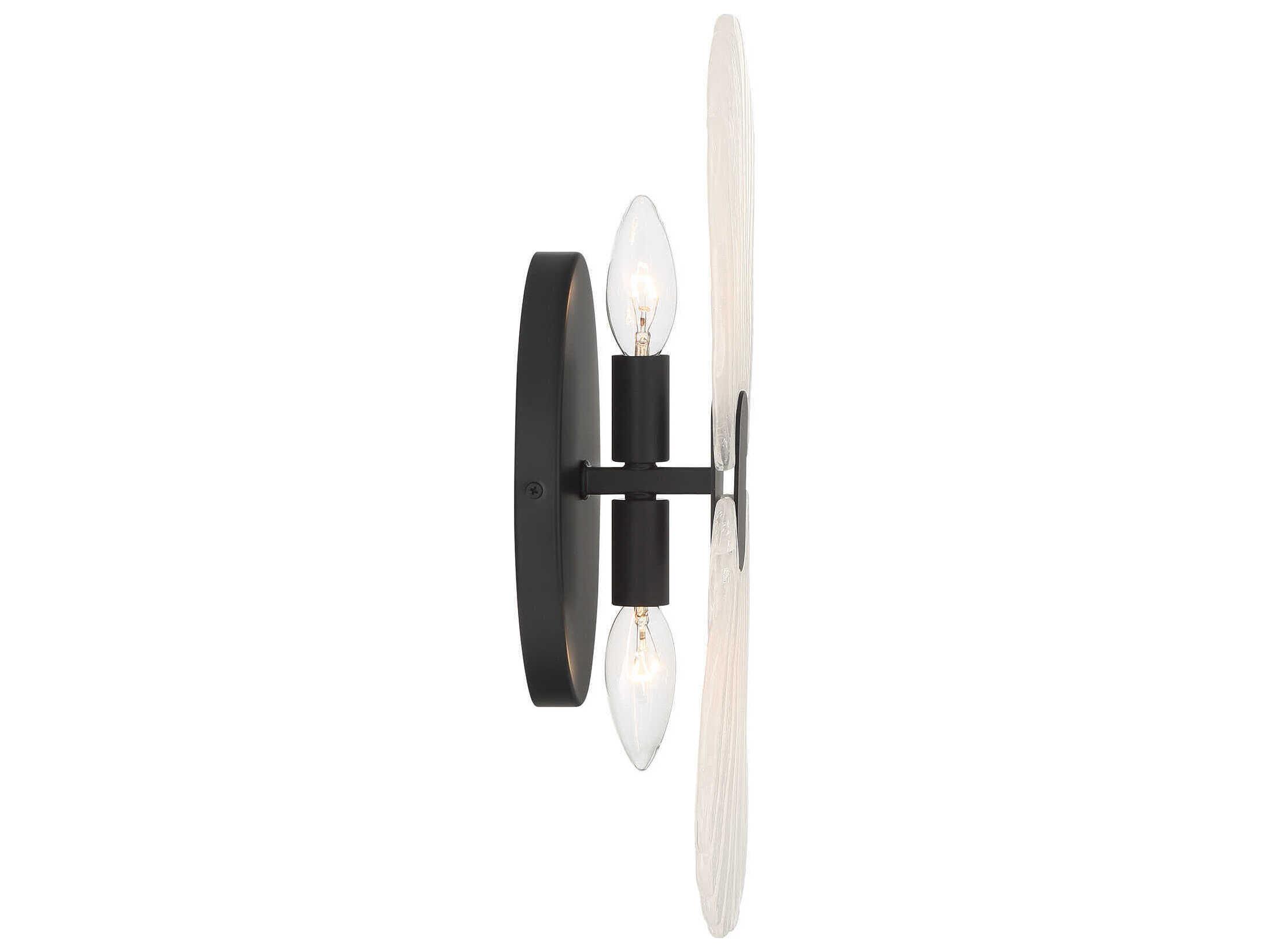 Savoy House Bancroft 2-Light Matte Black Wall Sconce