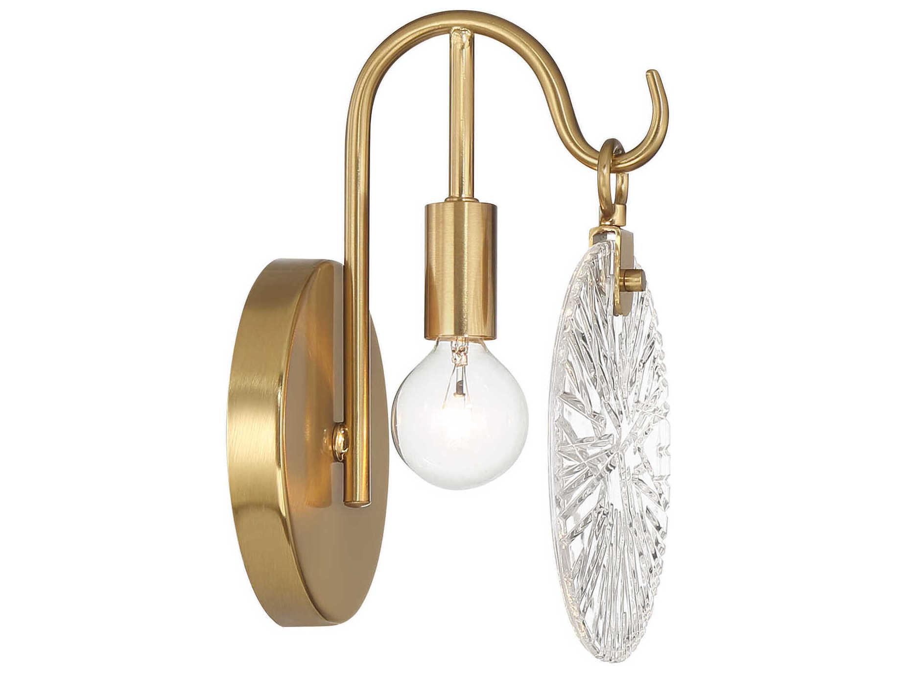 Savoy House Addison 1-Light Warm Brass Vanity Light