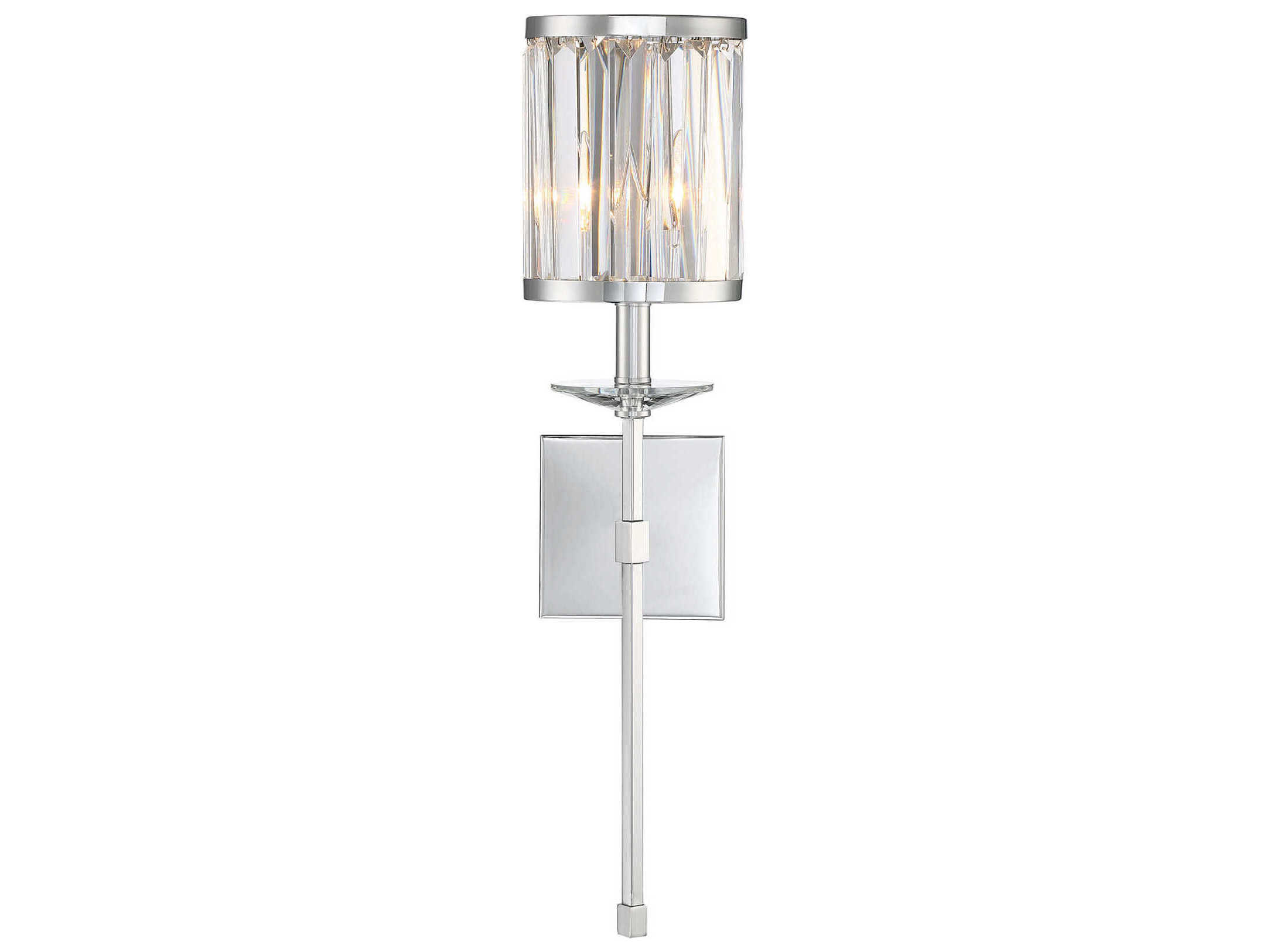Savoy House Ashbourne 1-Light Polished Chrome Crystal Wall Sconce