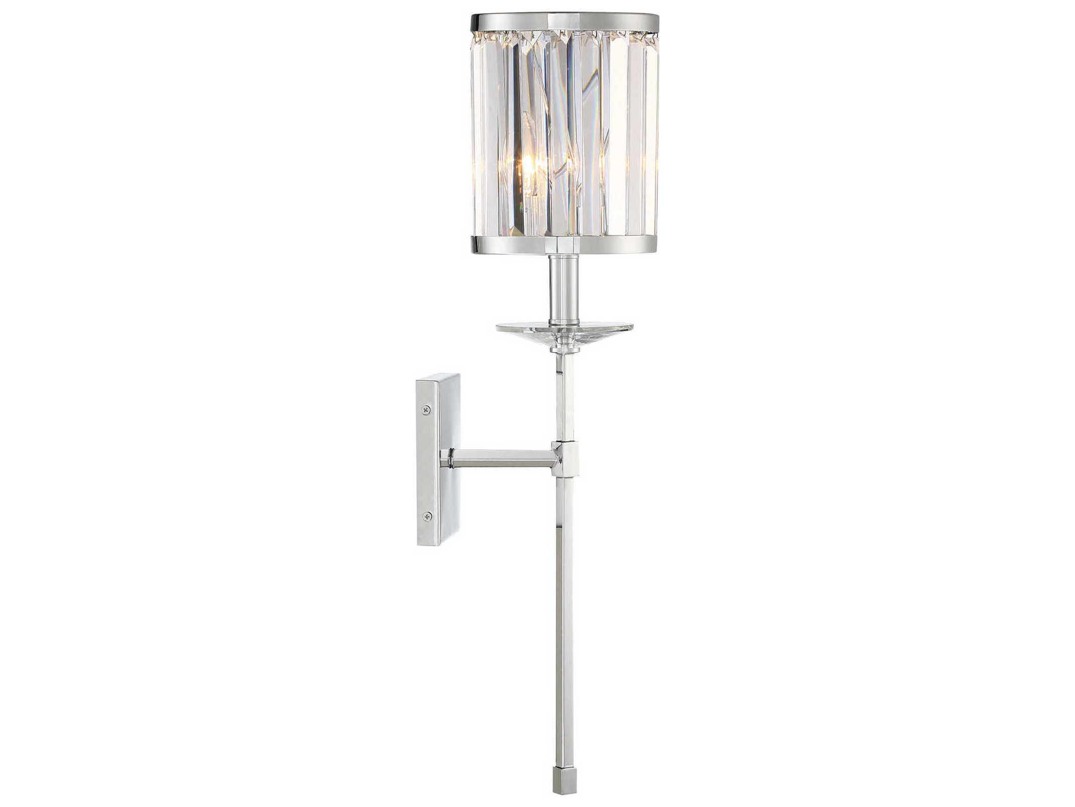 Savoy House Ashbourne 1-Light Polished Chrome Crystal Wall Sconce