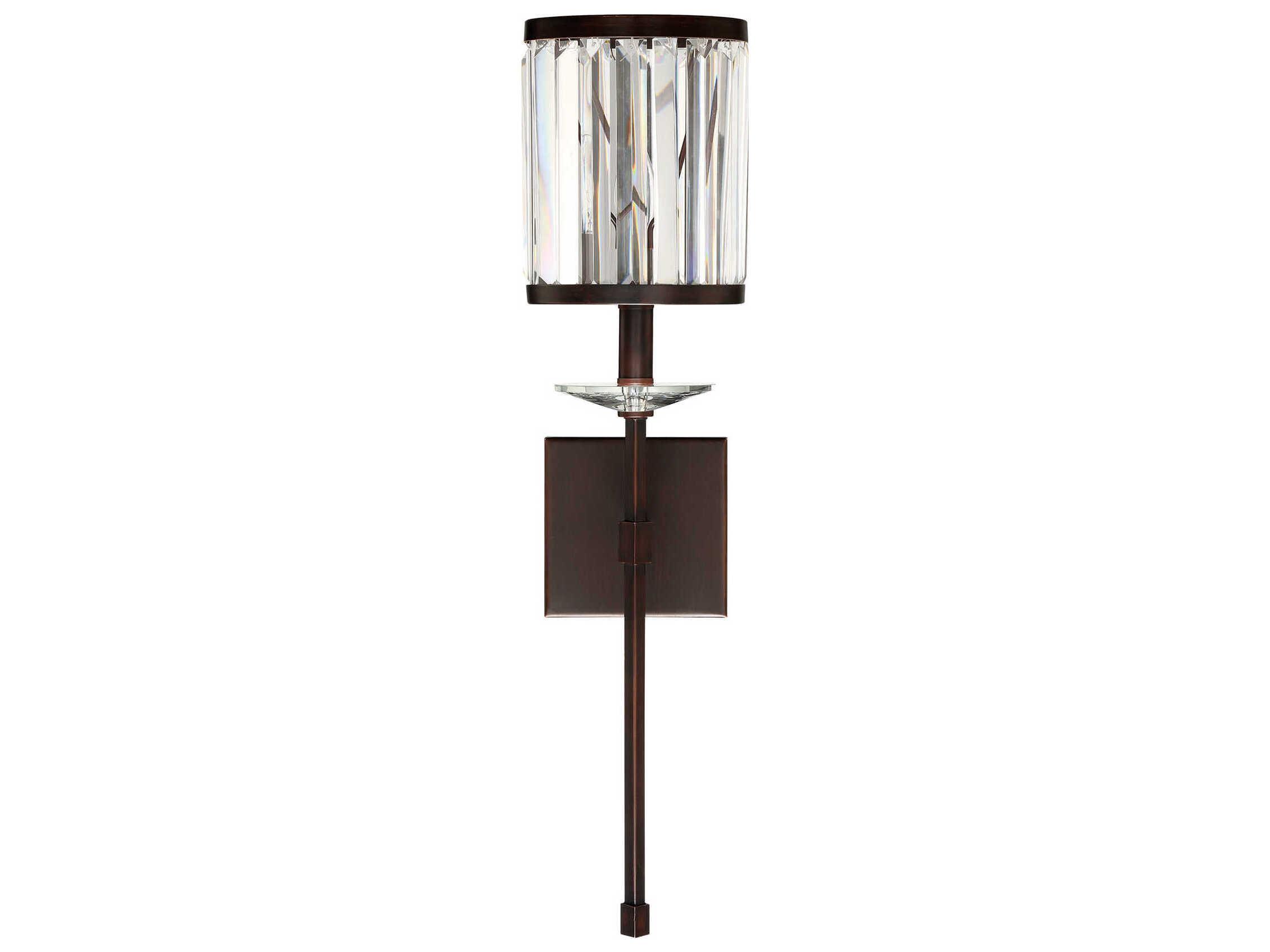 Savoy House Ashbourne 1-Light Mohican Bronze Crystal Wall Sconce