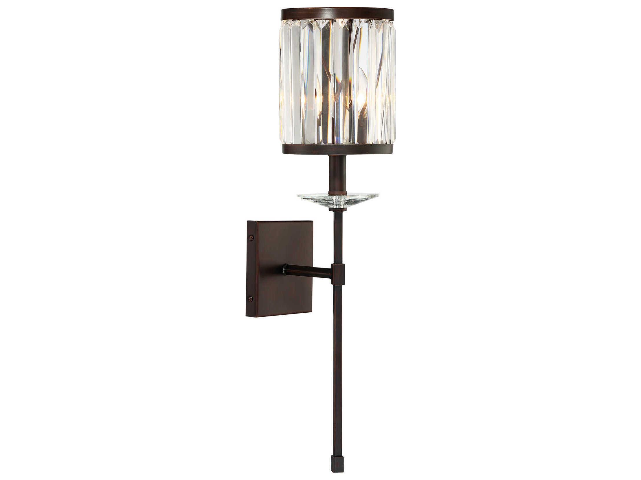 Savoy House Ashbourne 1-Light Mohican Bronze Crystal Wall Sconce