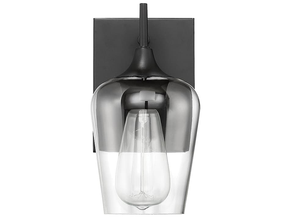 Savoy House Octave 1-Light English Bronze Glass Wall Sconce