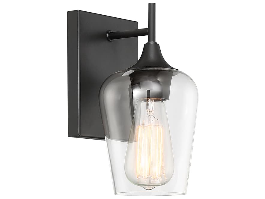 Savoy House Octave 1-Light English Bronze Glass Wall Sconce