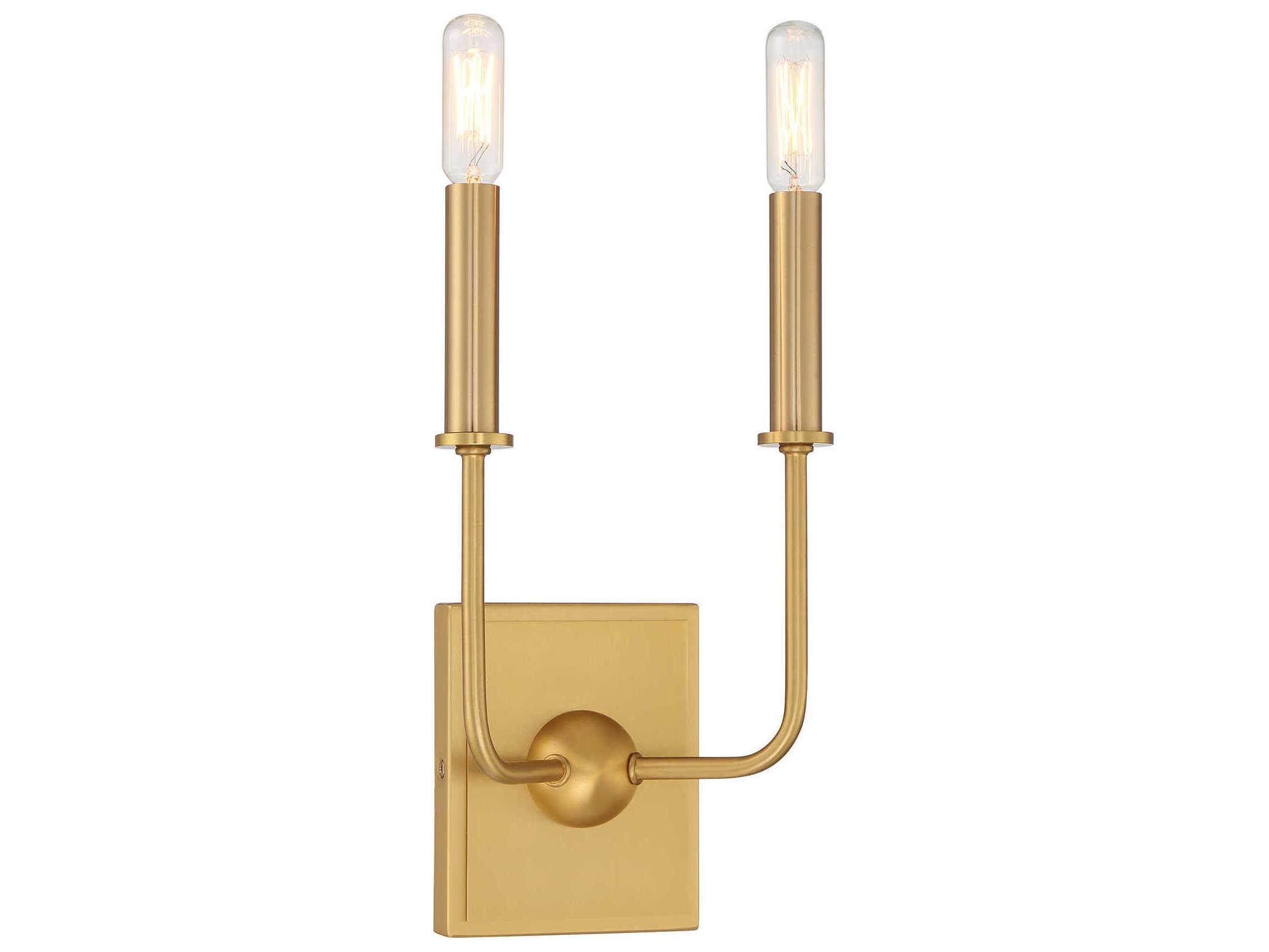 Savoy House Avondale 2-Light Warm Brass Wall Sconce