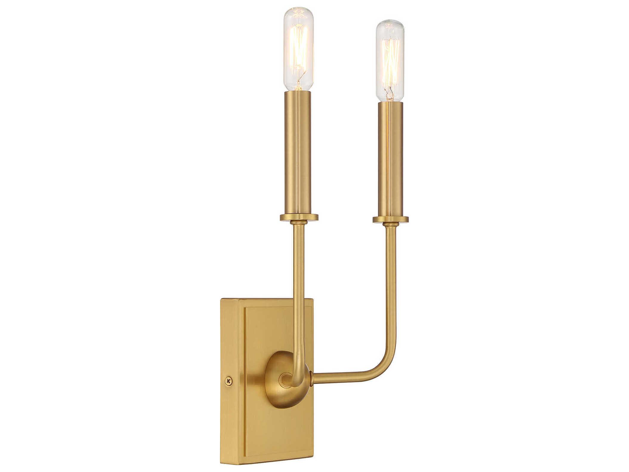Savoy House Avondale 2-Light Warm Brass Wall Sconce