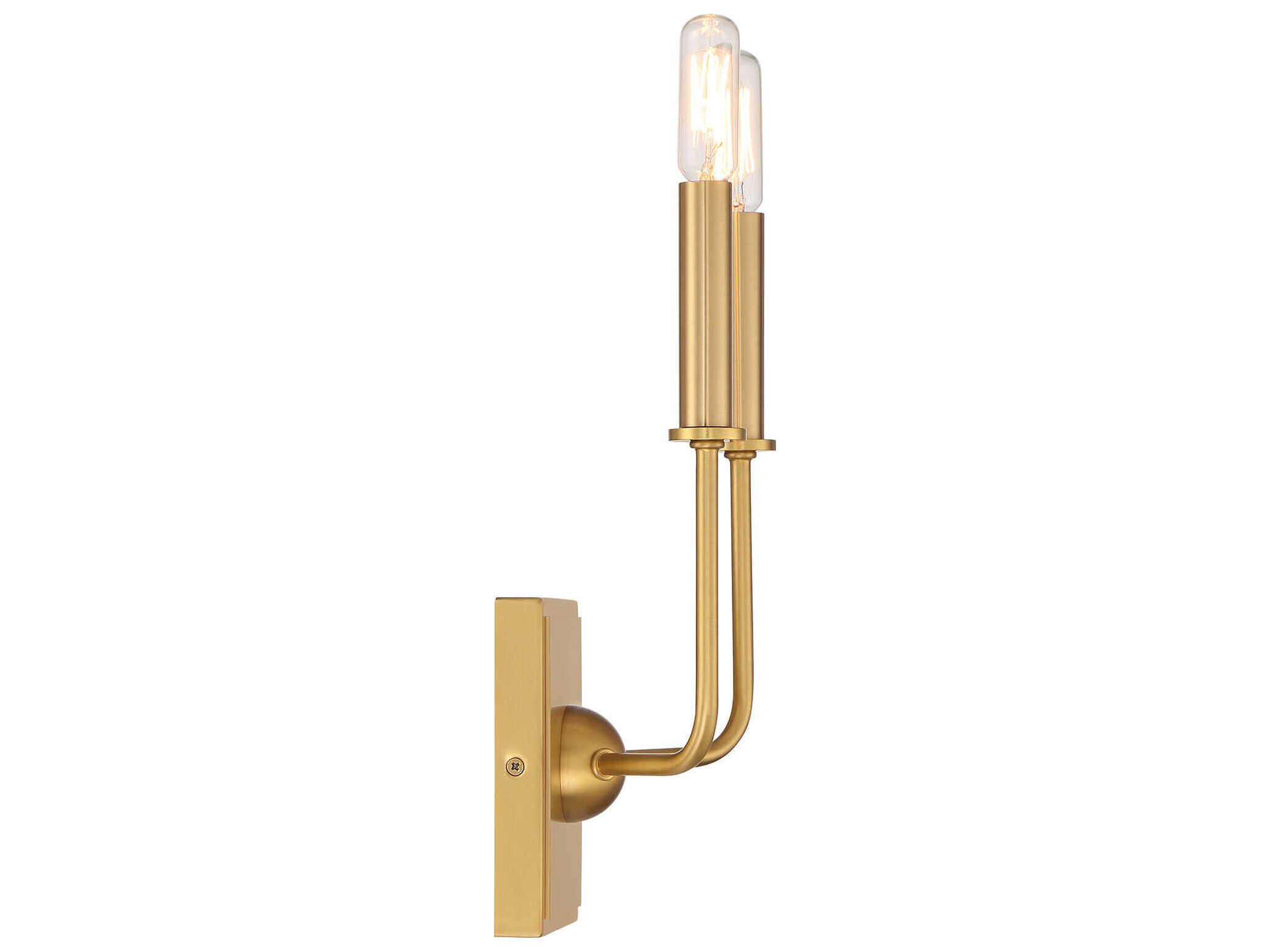 Savoy House Avondale 2-Light Warm Brass Wall Sconce