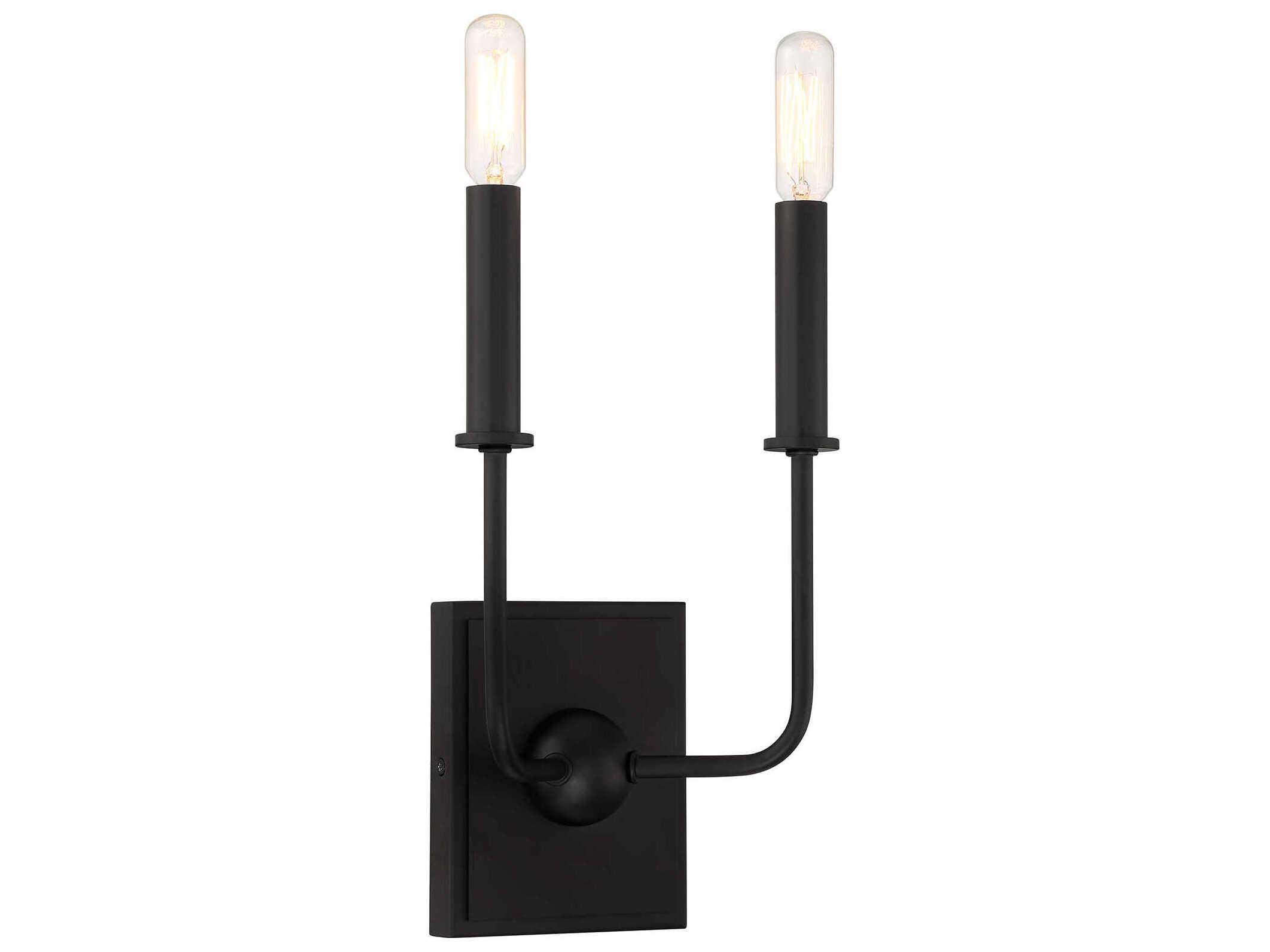 Savoy House Avondale 2-Light Matte Black Wall Sconce