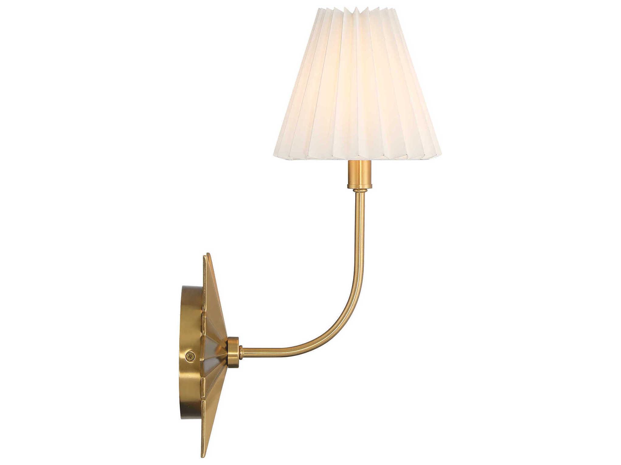 Savoy House Crestwood 1-Light Warm Brass Wall Sconce